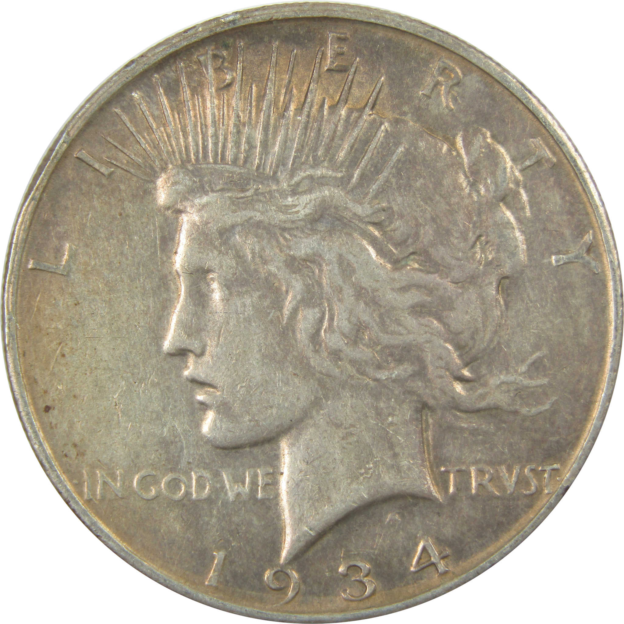 1934 D Peace Dollar XF EF Extremely Fine Silver $1 Coin SKU:I15466