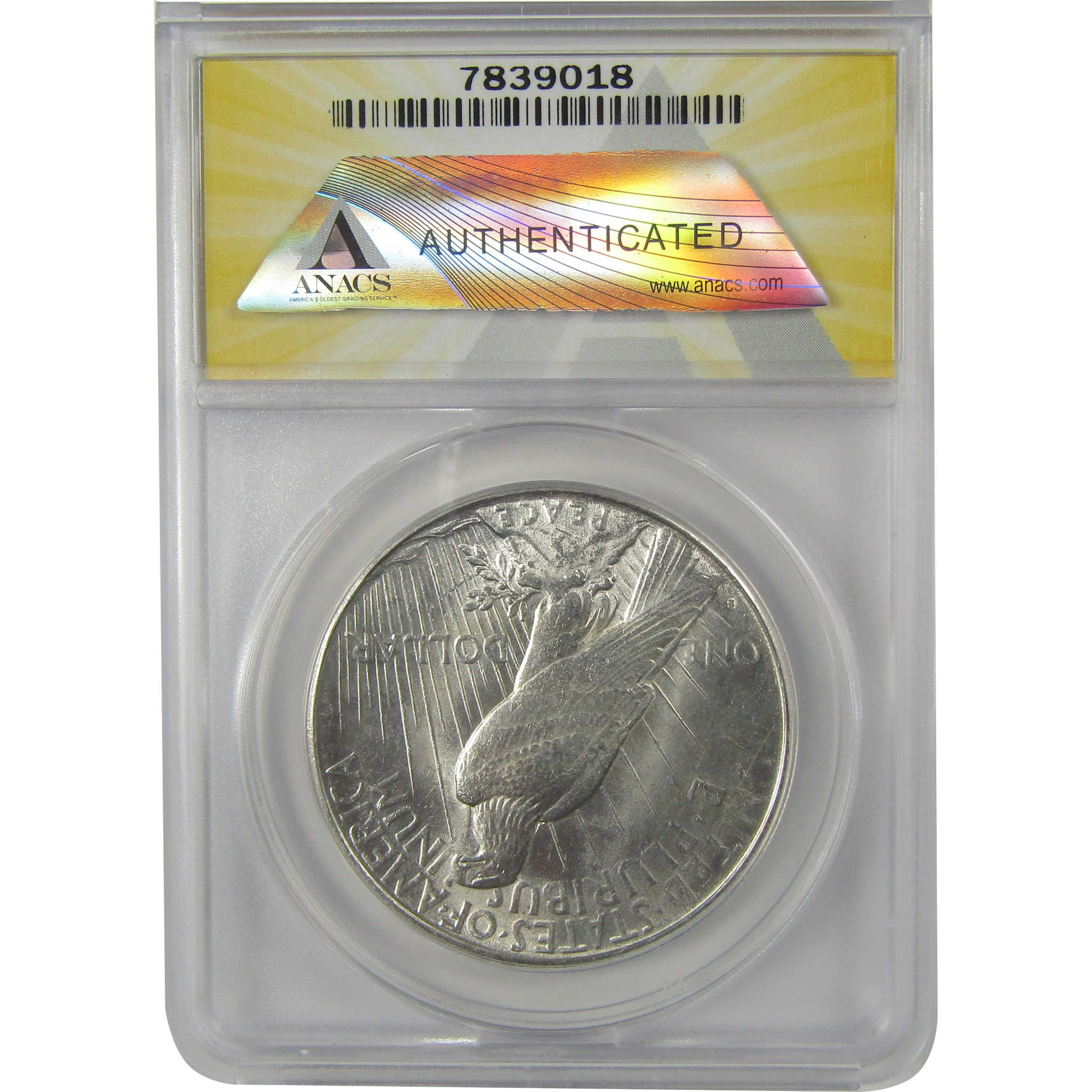 1923 S Peace Dollar AU 58 ANACS Silver $1 Coin SKU:I22224