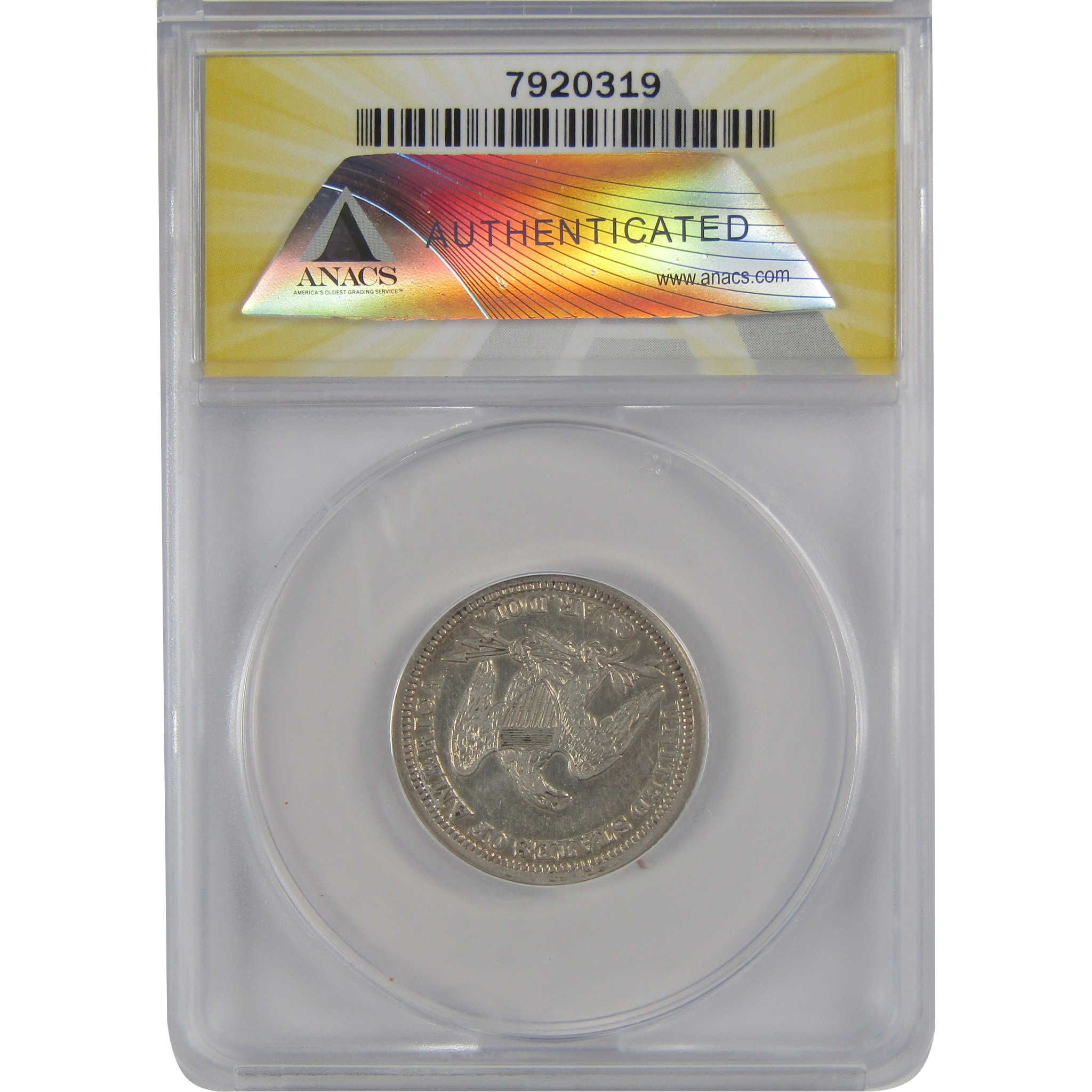 1854 Seated Liberty Quarter EF 45 Details ANACS Silver SKU:CP167