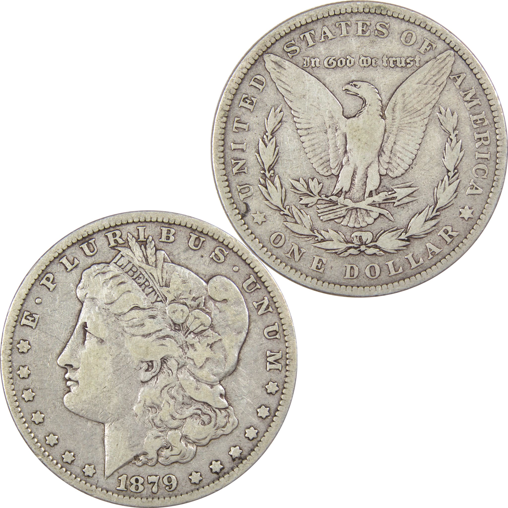 1879 Morgan Dollar F Fine 90% Silver US Coin SKU:IPC7465 - Morgan coin - Morgan silver dollar - Morgan silver dollar for sale - Profile Coins &amp; Collectibles