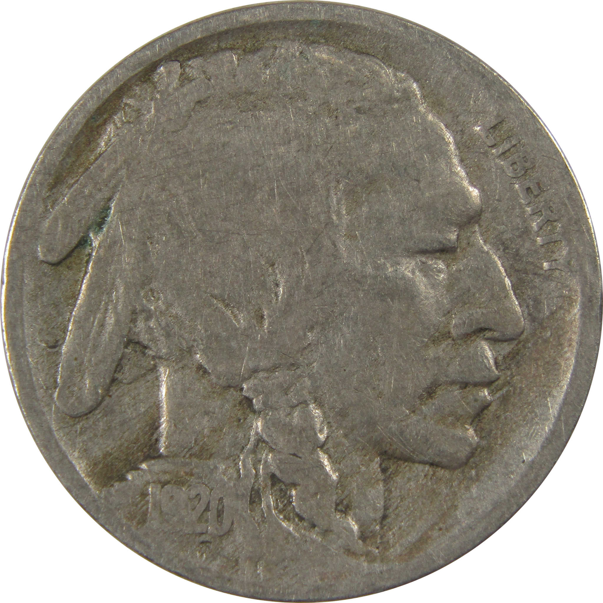 1920 S Indian Head Buffalo Nickel VG Very Good 5c Coin SKU:I23733