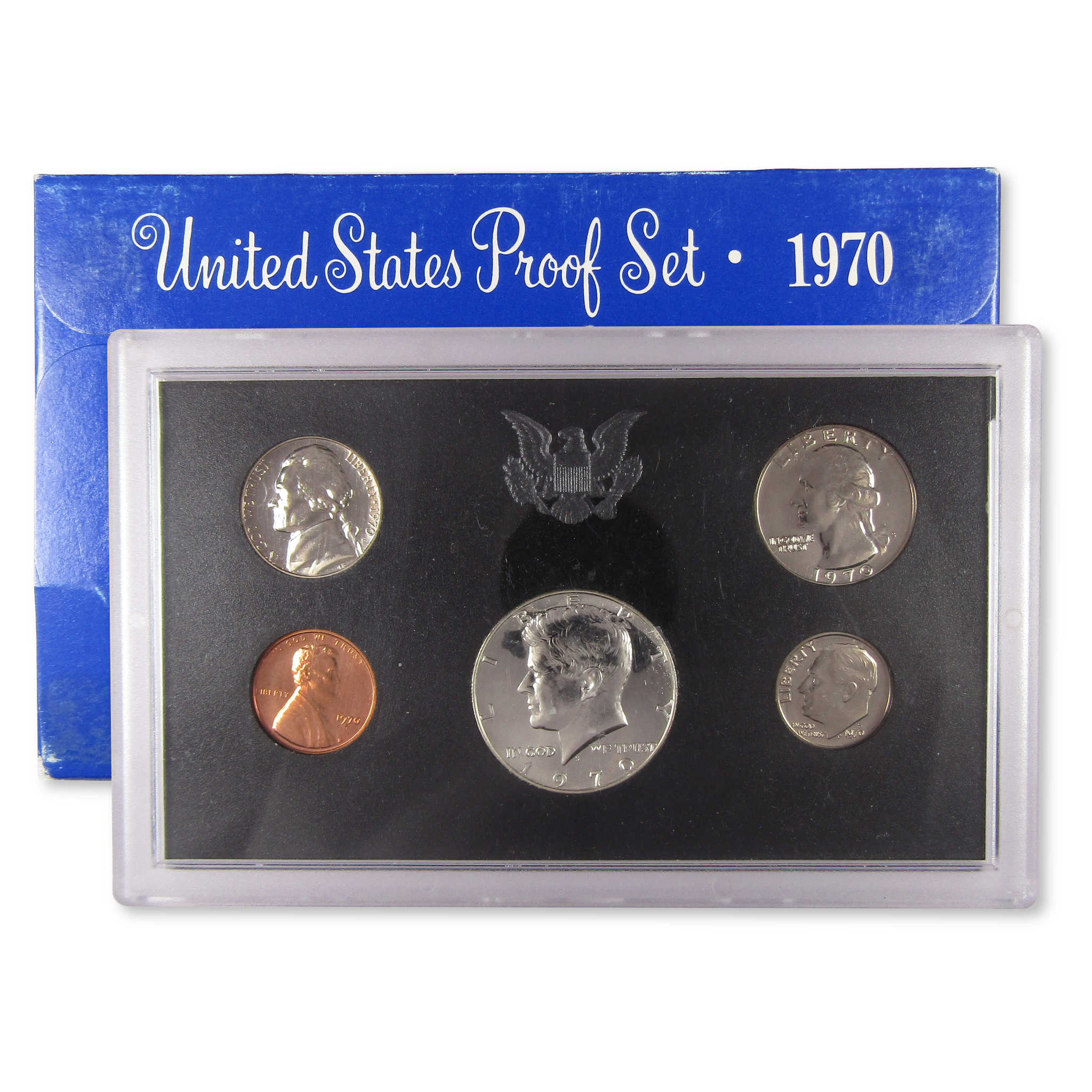 1970 Proof Set with Small Date Cent U.S Mint Government Packaging OGP