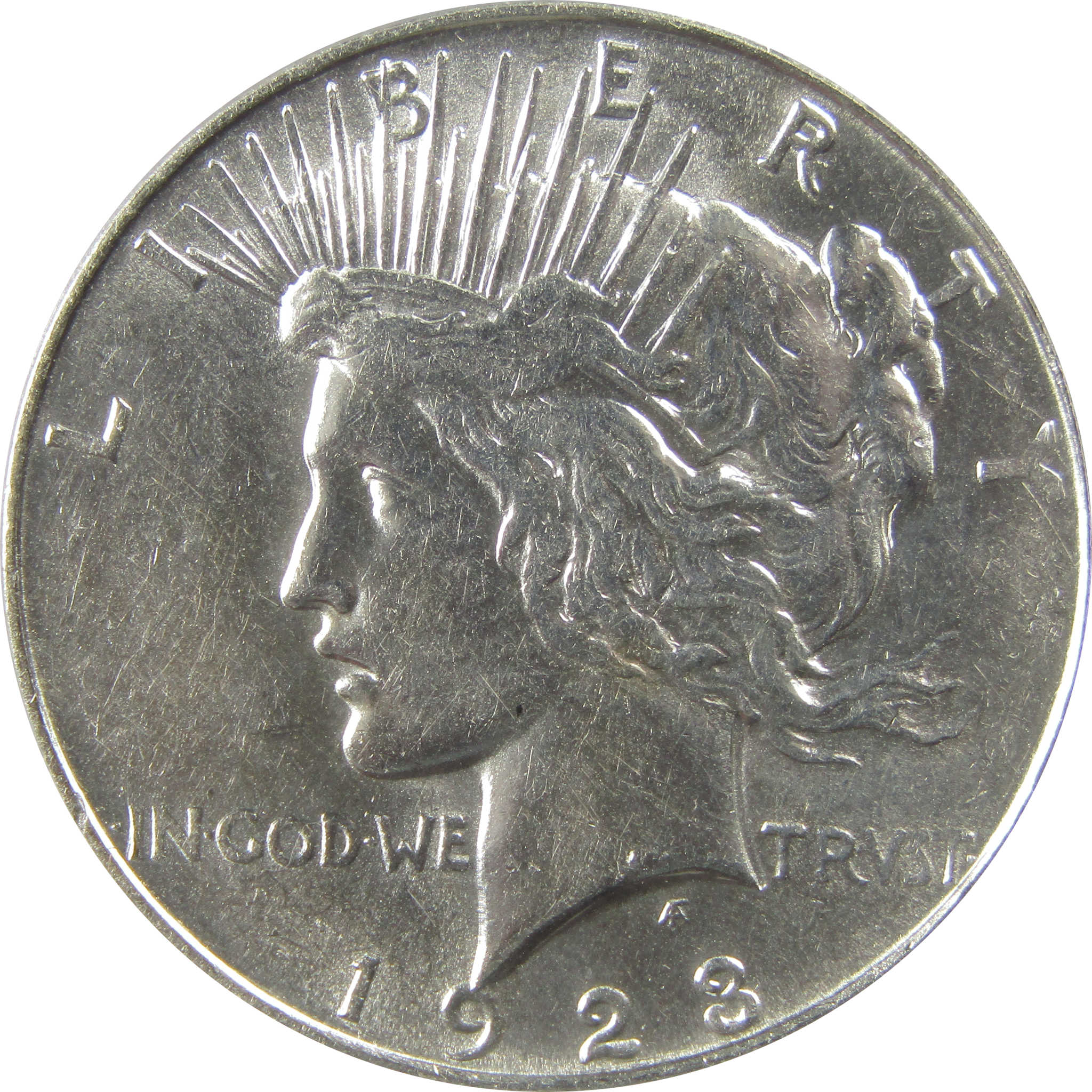 1923 D Peace Dollar AU 55 Details ANACS Silver $1 Coin SKU:I22371
