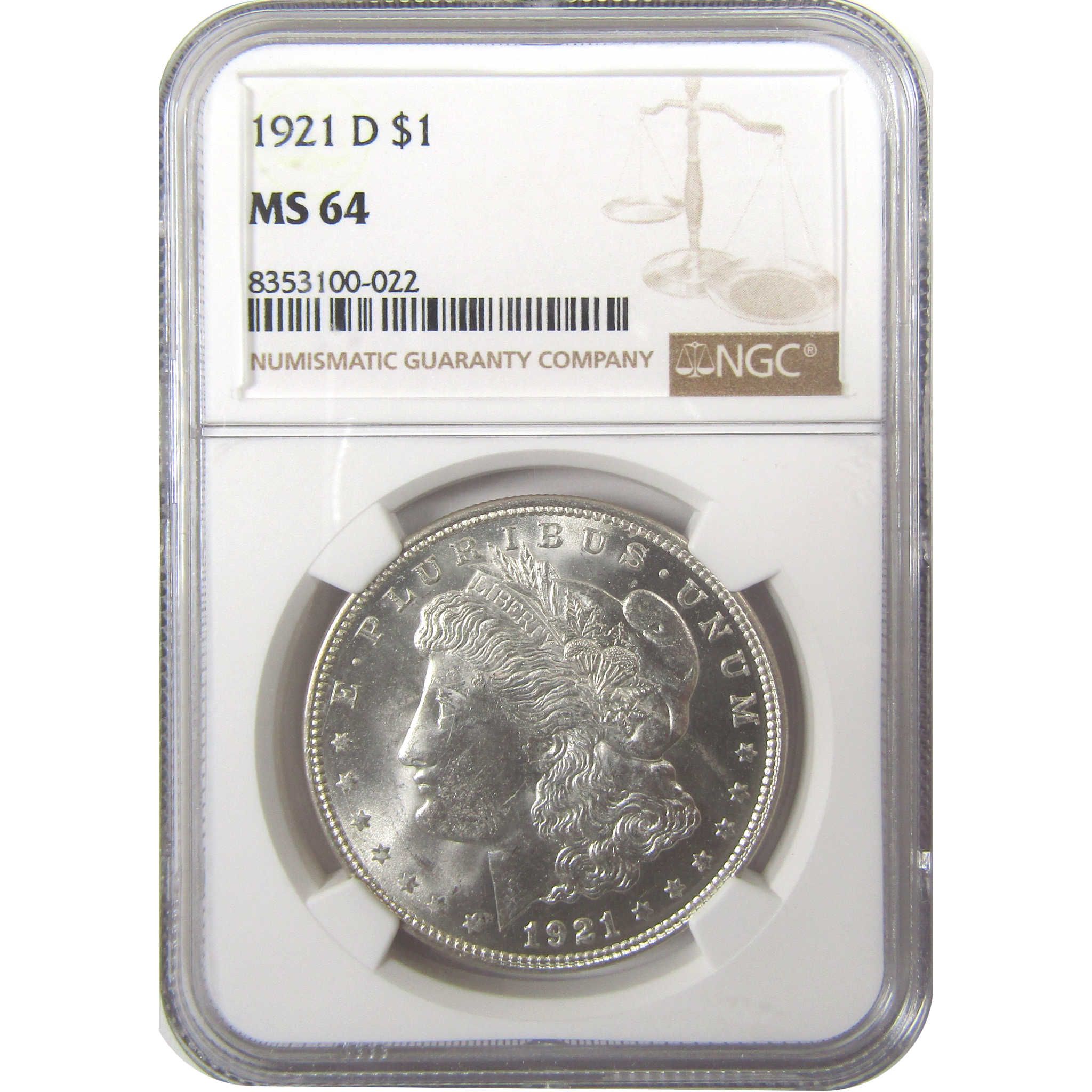1921 D Morgan Silver Dollar MS 64 NGC Uncirculated $1 Coin SKU:I23392 - Morgan coin - Morgan silver dollar - Morgan silver dollar for sale - Profile Coins &amp; Collectibles
