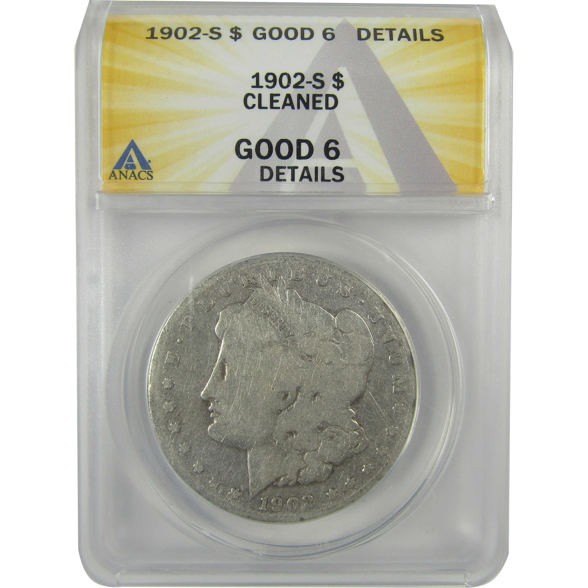 1902 S Morgan Dollar G 6 Details ANACS Silver $1 Coin SKU:I21658 - Morgan coin - Morgan silver dollar - Morgan silver dollar for sale - Profile Coins &amp; Collectibles