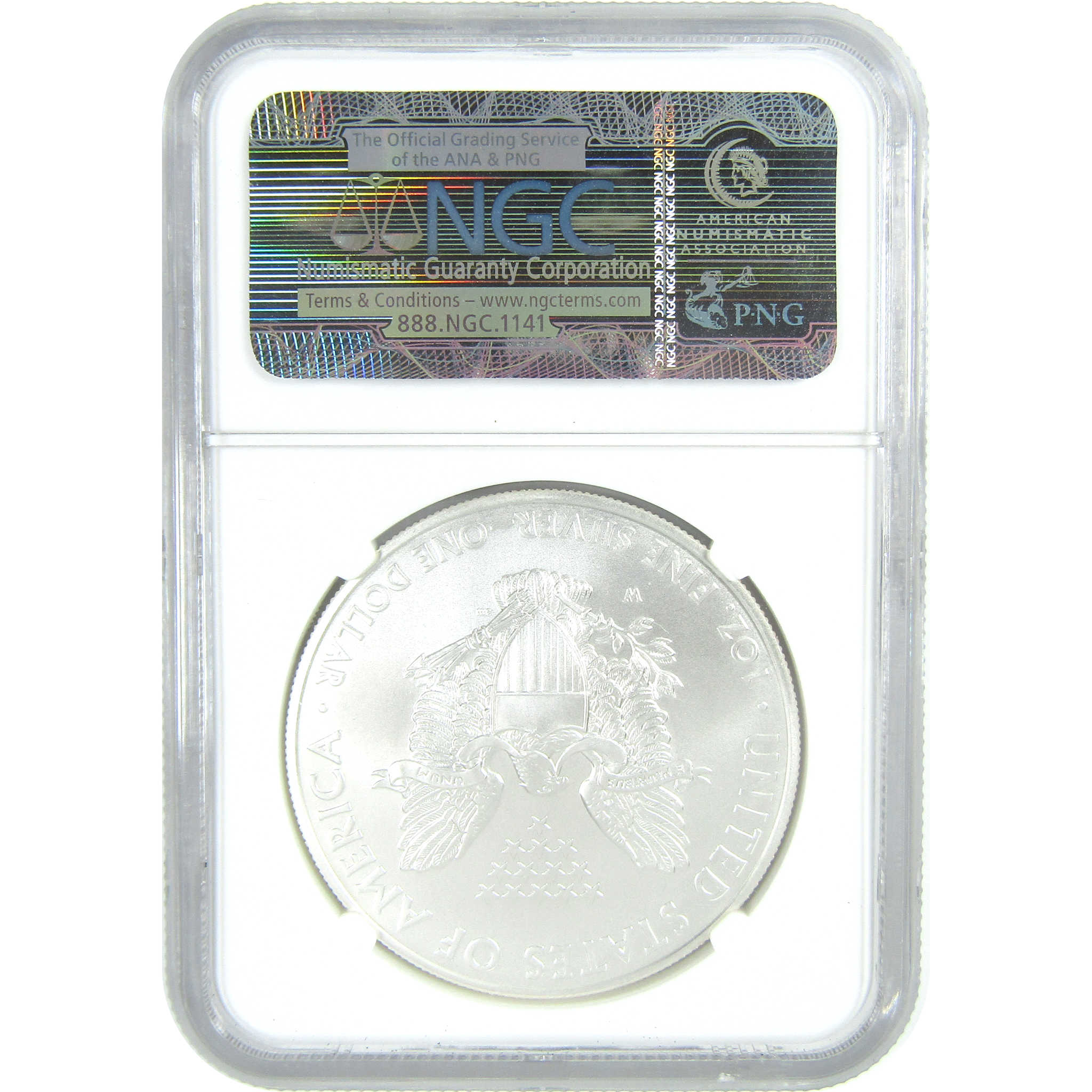 2008 W American Silver Eagle MS 70 NGC Burnished $1 SKU:CPC9564