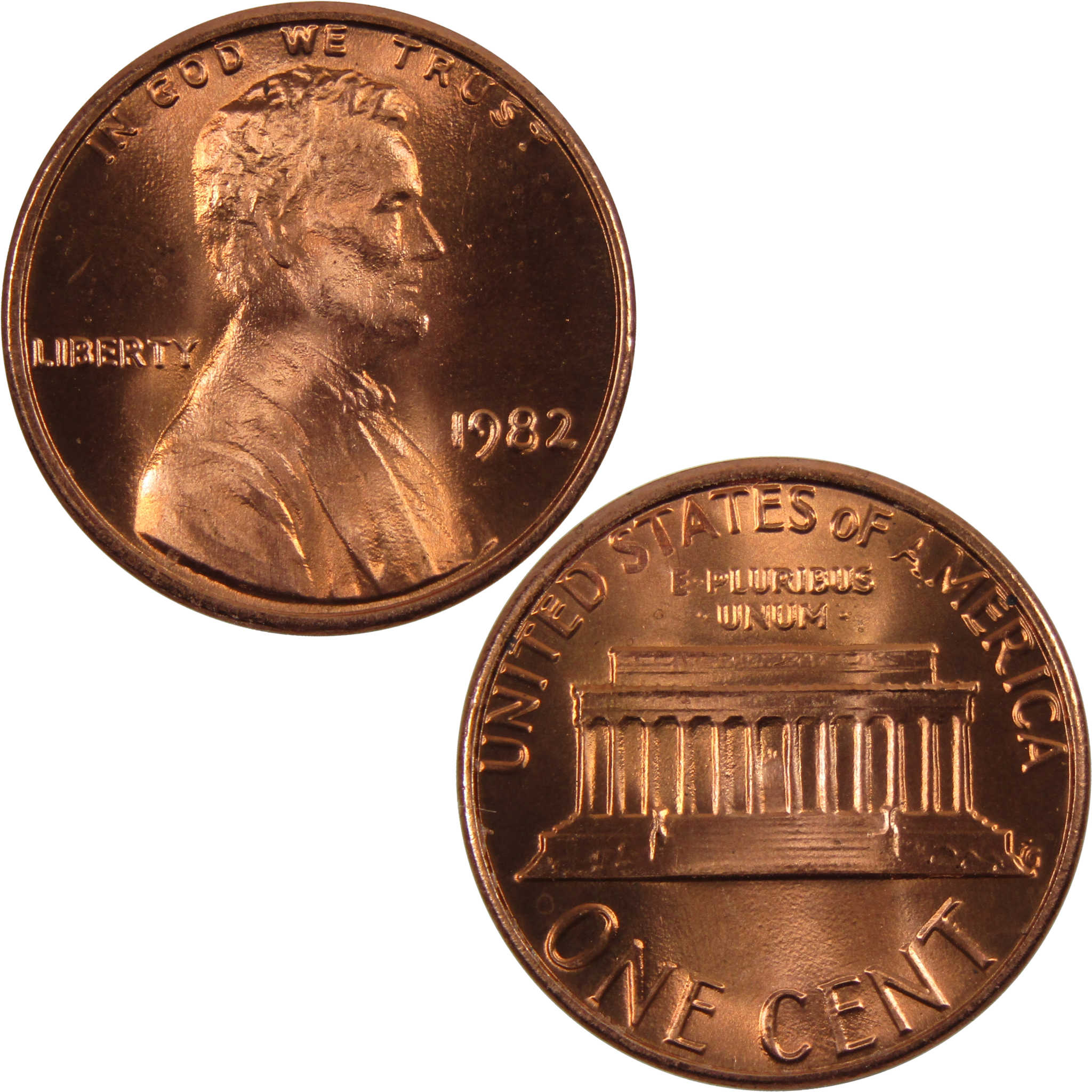 1982 Large Date Lincoln Memorial Cent BU Uncirculated Penny 1c Coin