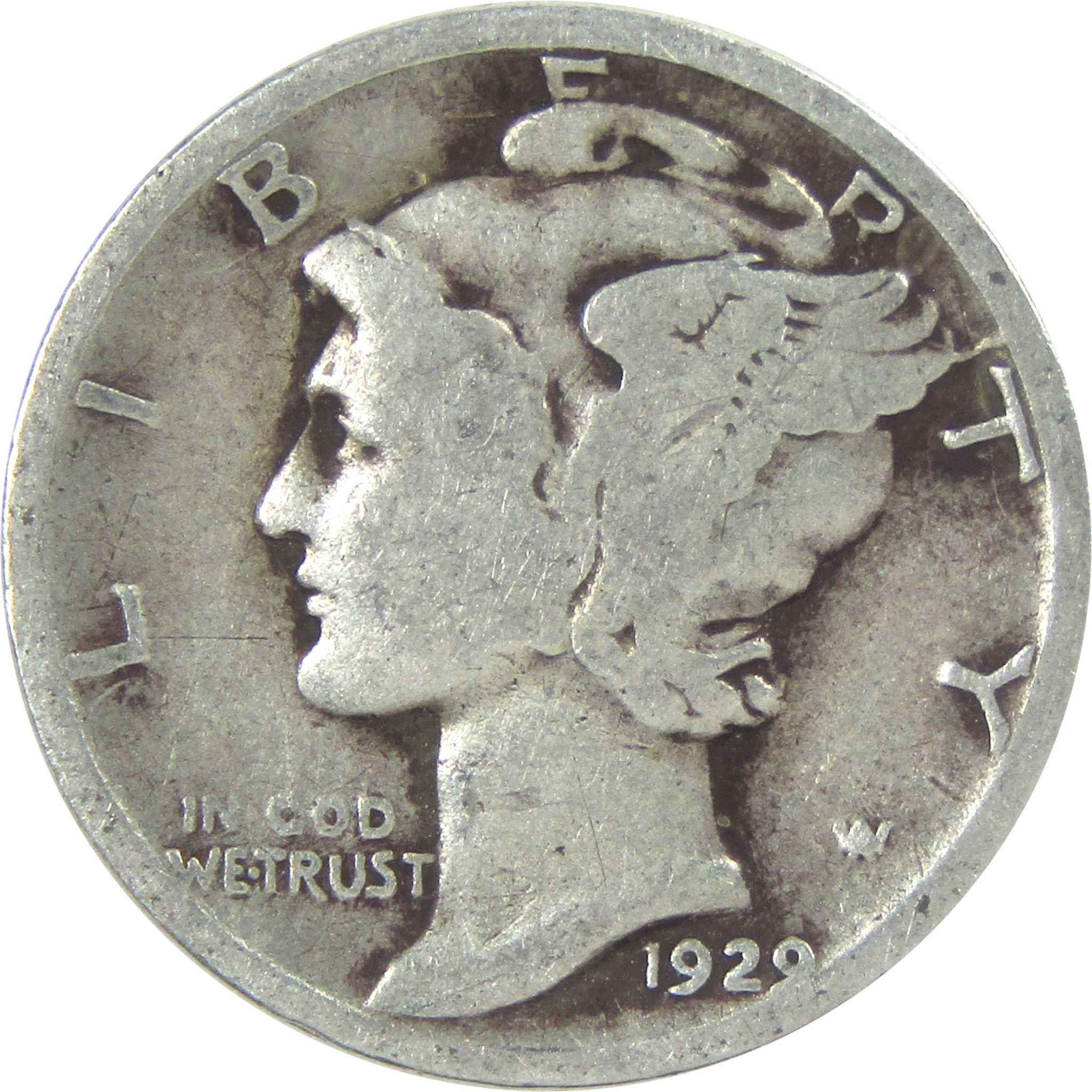 1929 Mercury Dime Silver 10c Coin