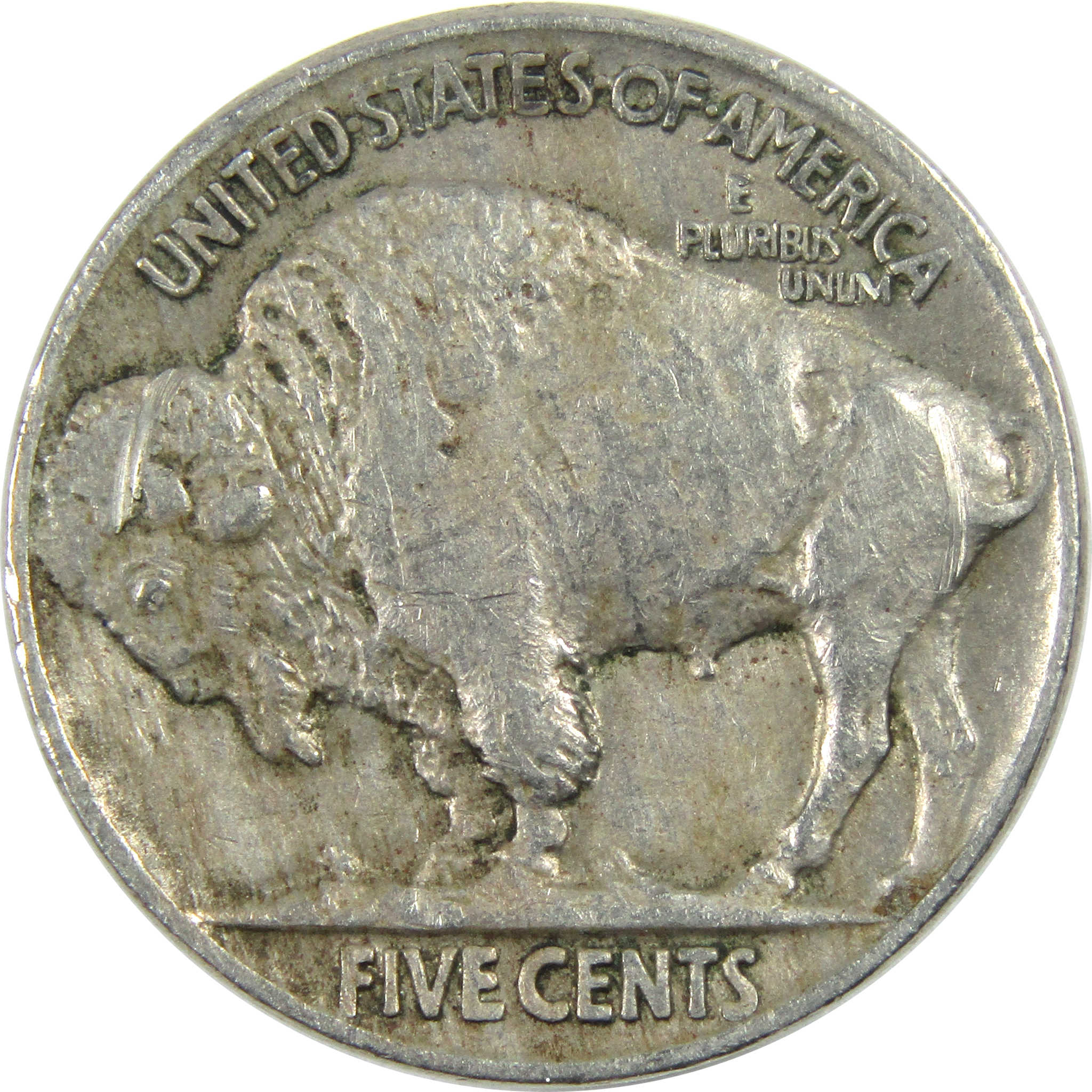 1913 Type 1 Indian Head Buffalo Nickel F Fine 5c Coin SKU:I12977
