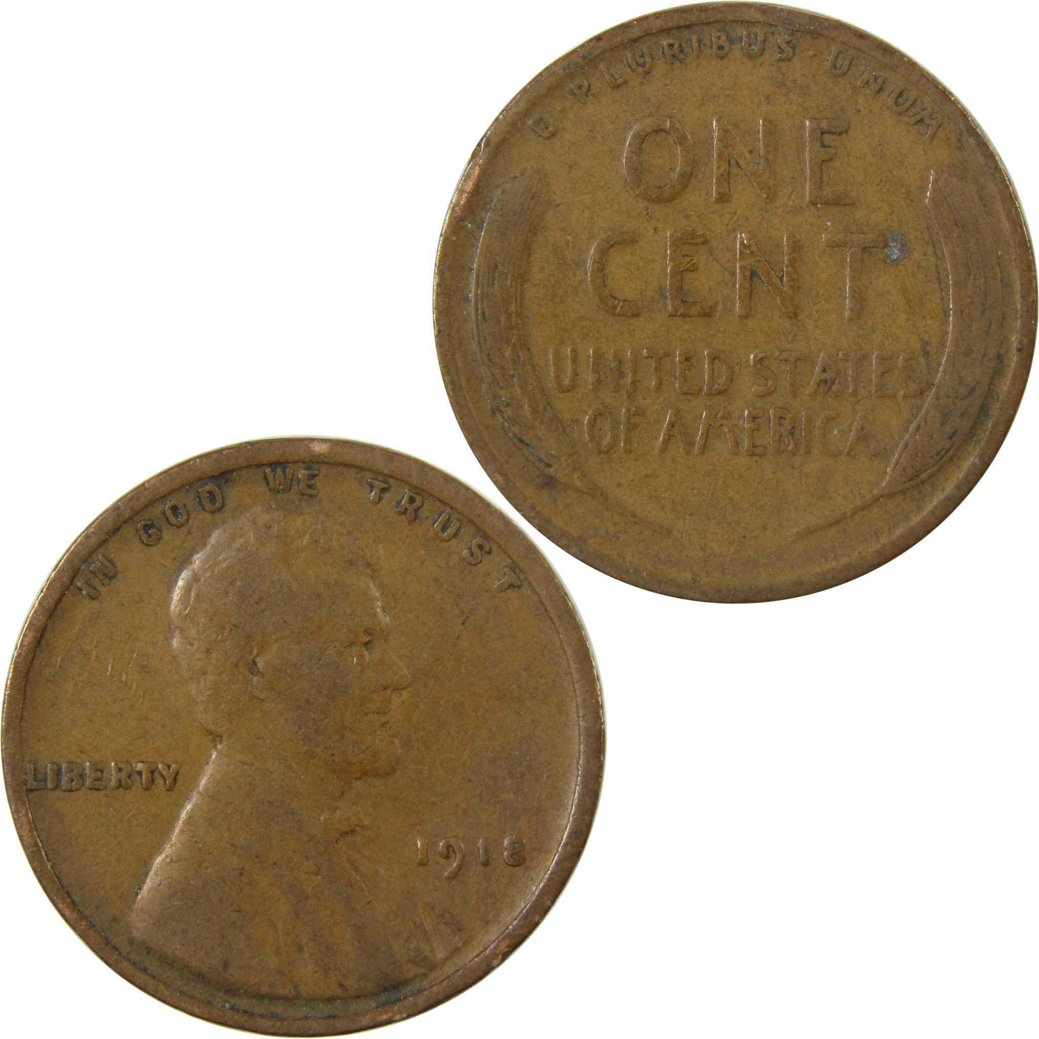 1918 Lincoln Wheat Cent VG Very Good Penny 1c Coin SKU:I26826