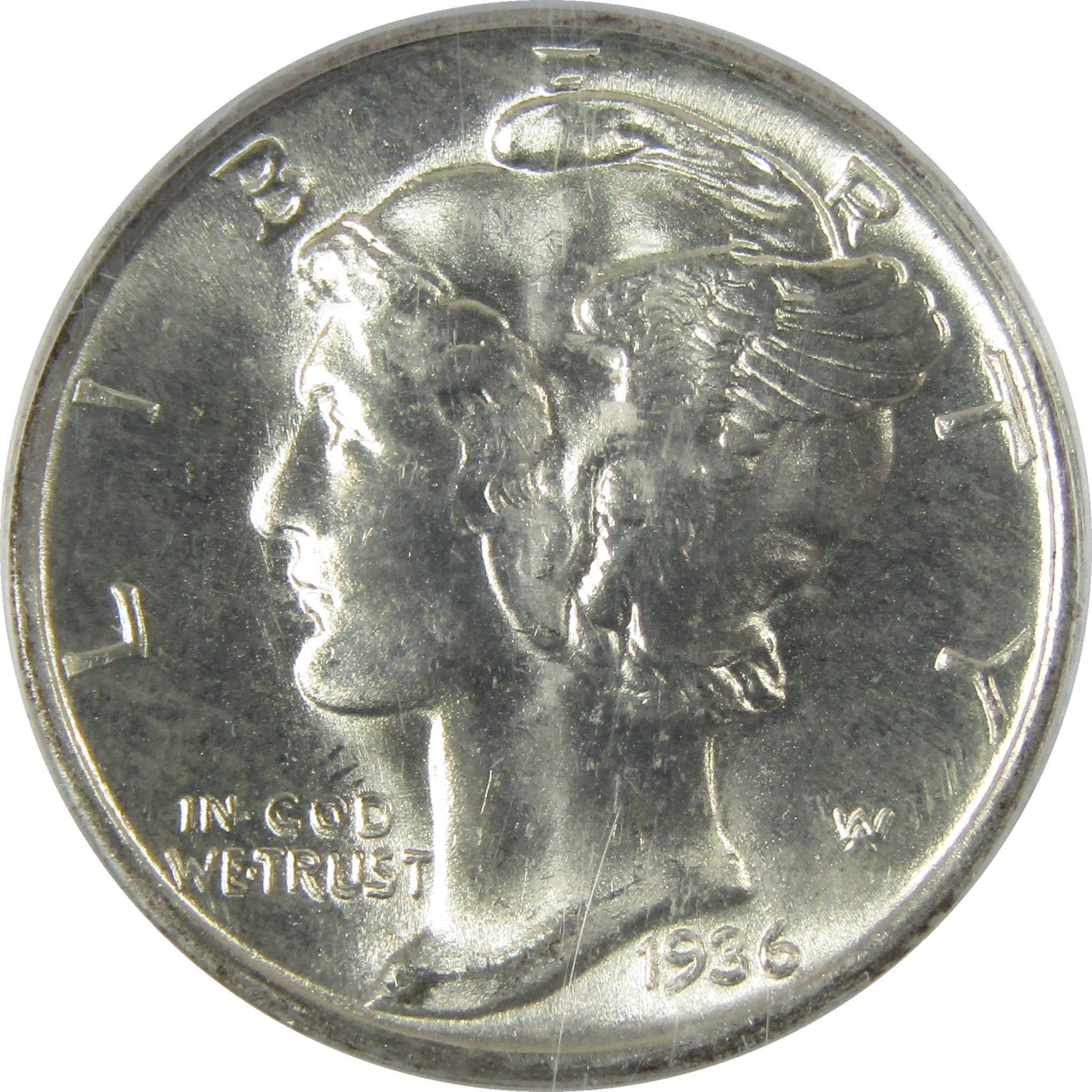 1936 Mercury Silver Dime MS 65 FB PCGS 10c Coin SKU:CP1652
