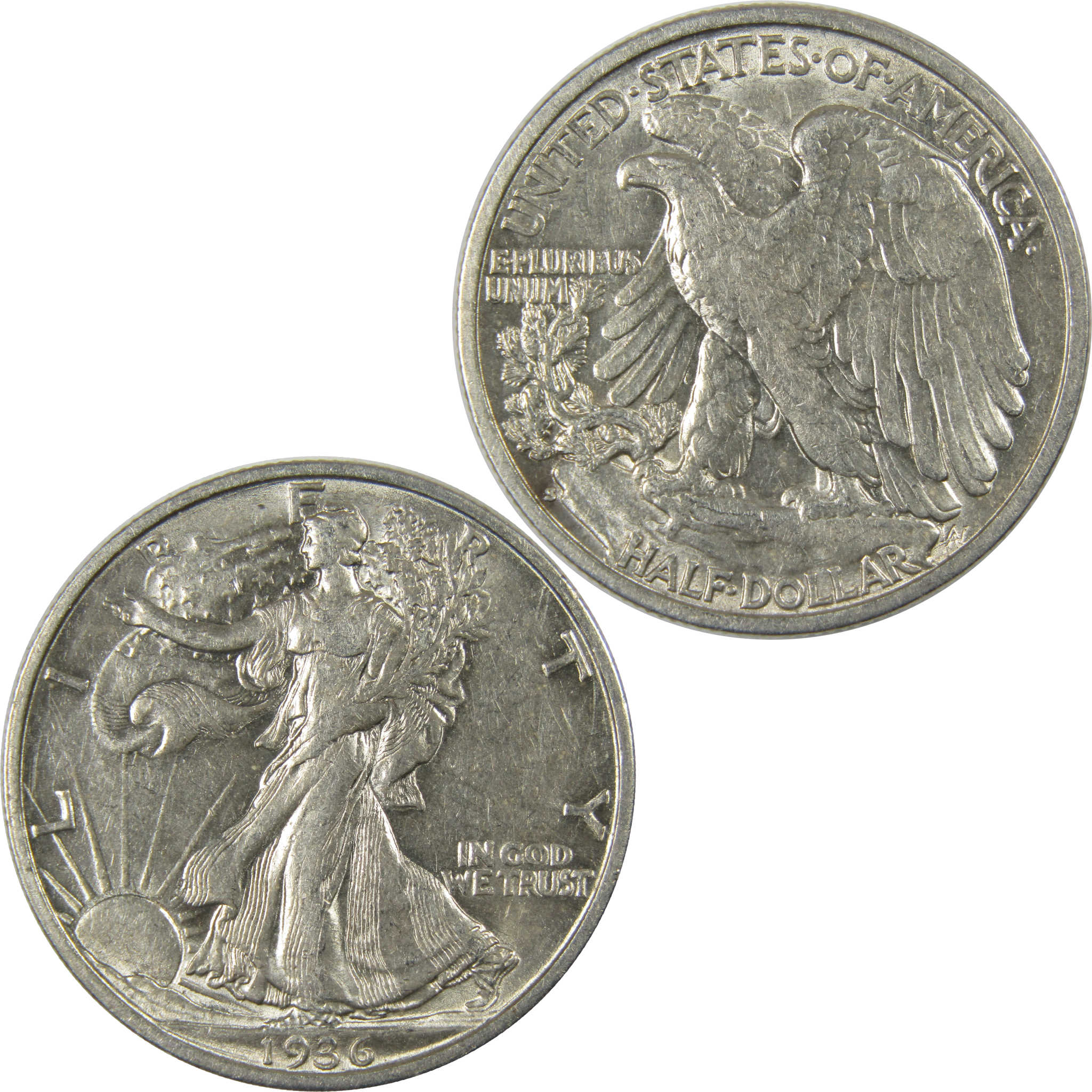 1936 S Liberty Walking Half Dollar AU About Uncirculated SKU:I23472