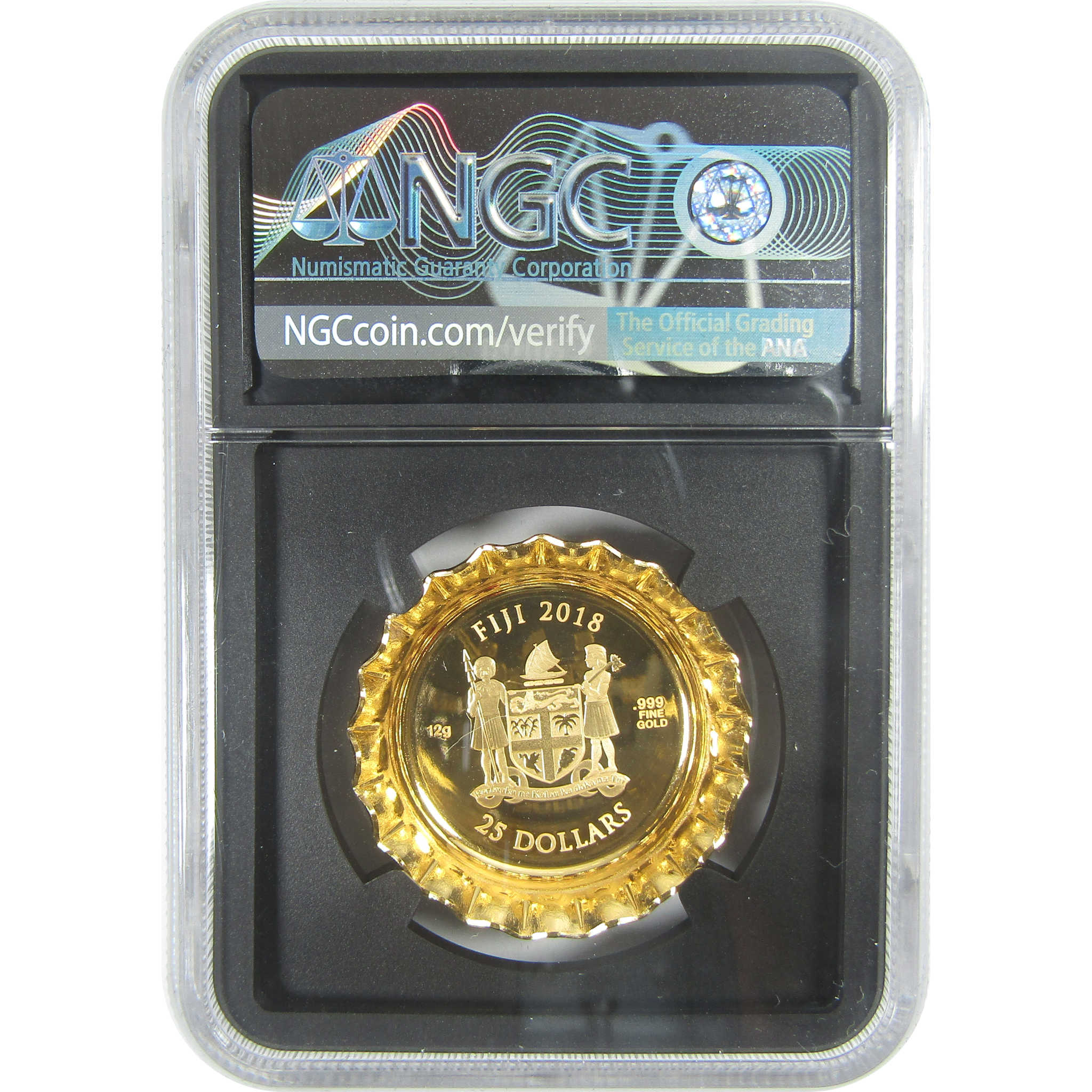 2018 Fiji Coin PF 70 UCAM NGC 12 g .999 Gold $25 Proof SKU:CPC9310