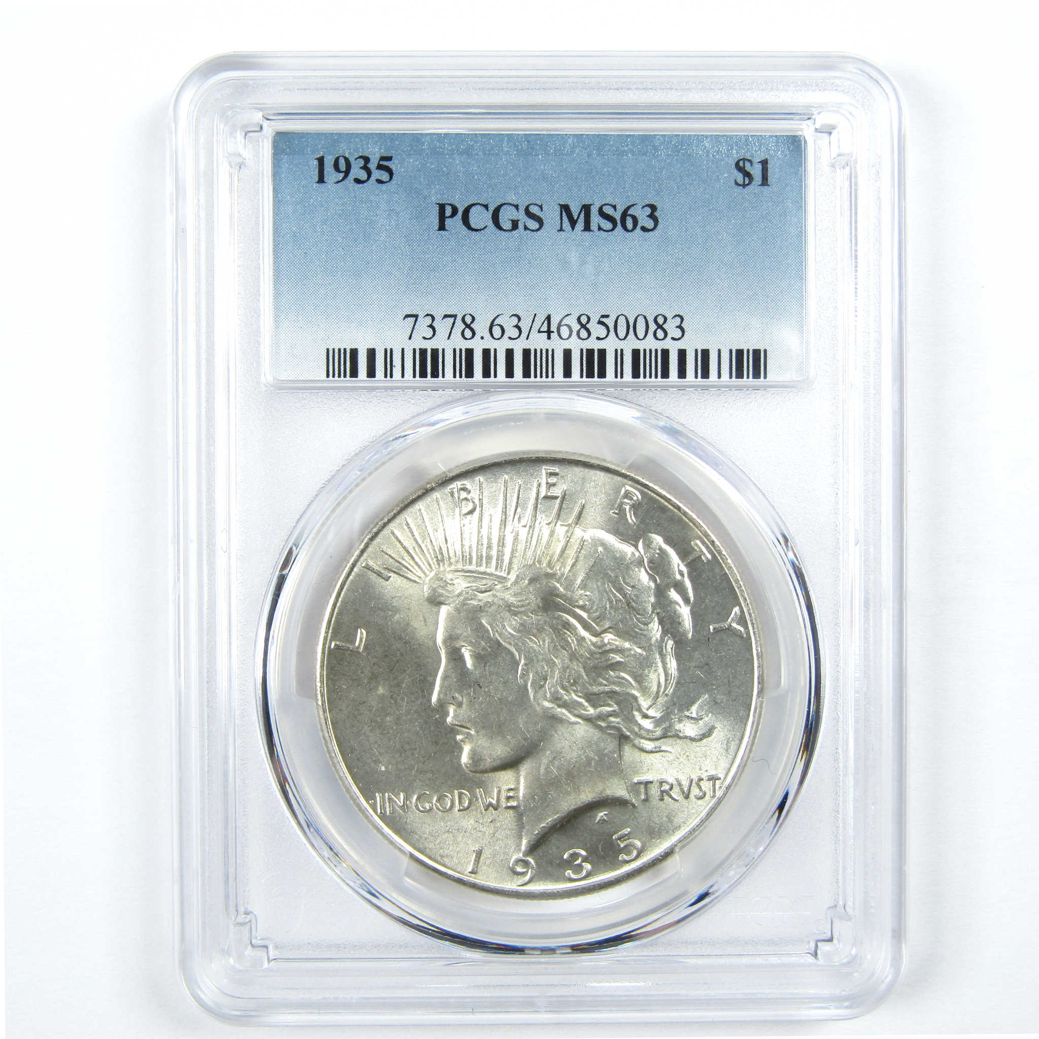 1935 Peace Dollar MS 63 PCGS Silver $1 Uncirculated Coin SKU:I13395
