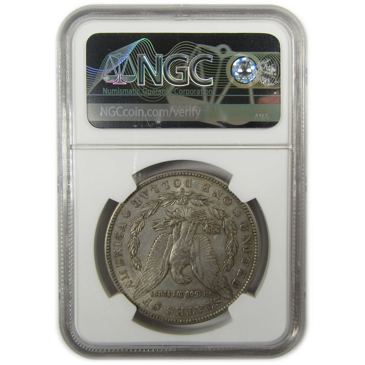 1904 S Morgan Silver Dollar AU 53 NGC $1 Coin Collectible SKU:I23401