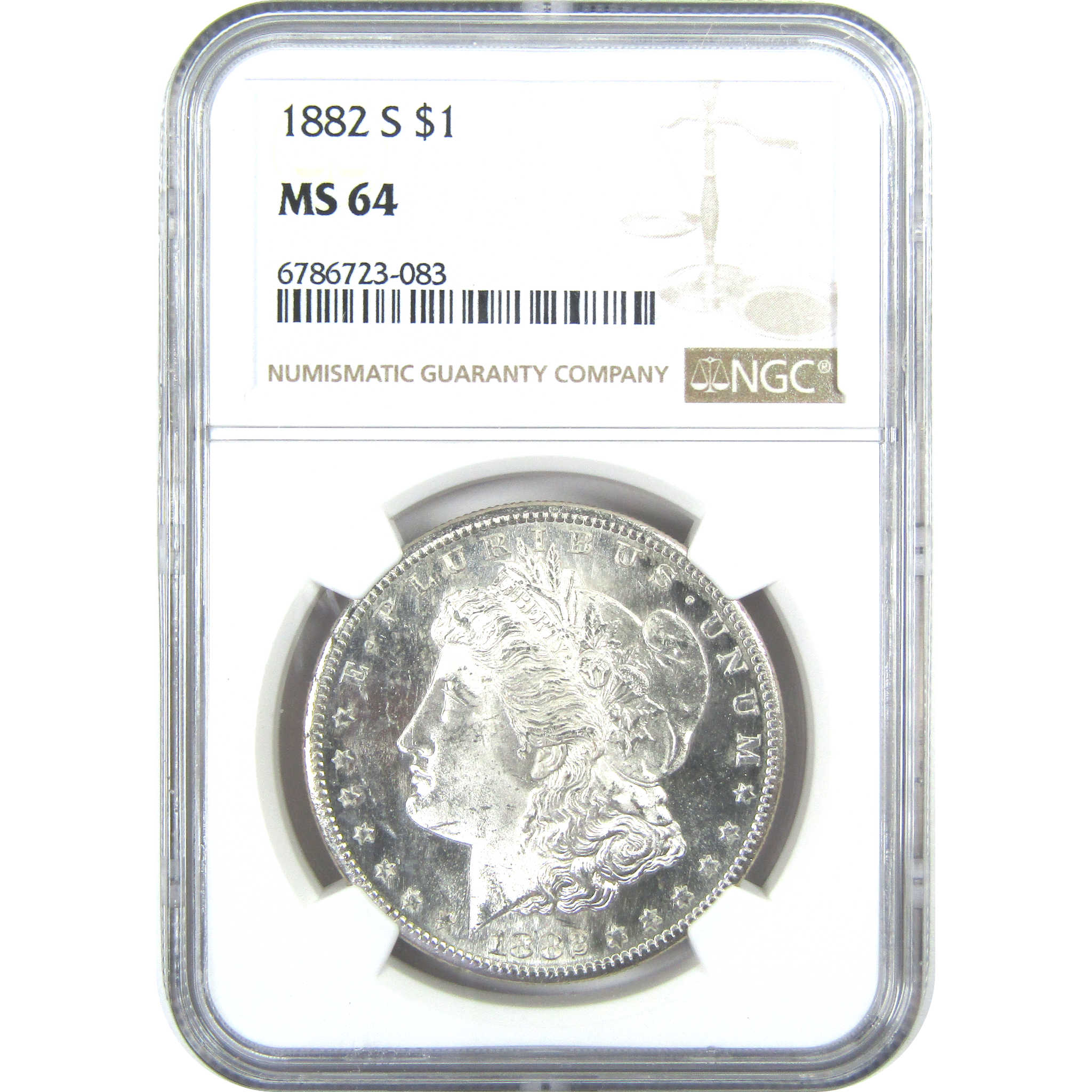 1882 S Morgan Dollar MS 64 NGC Silver $1 Uncirculated Coin SKU:I15911 - Morgan coin - Morgan silver dollar - Morgan silver dollar for sale - Profile Coins &amp; Collectibles