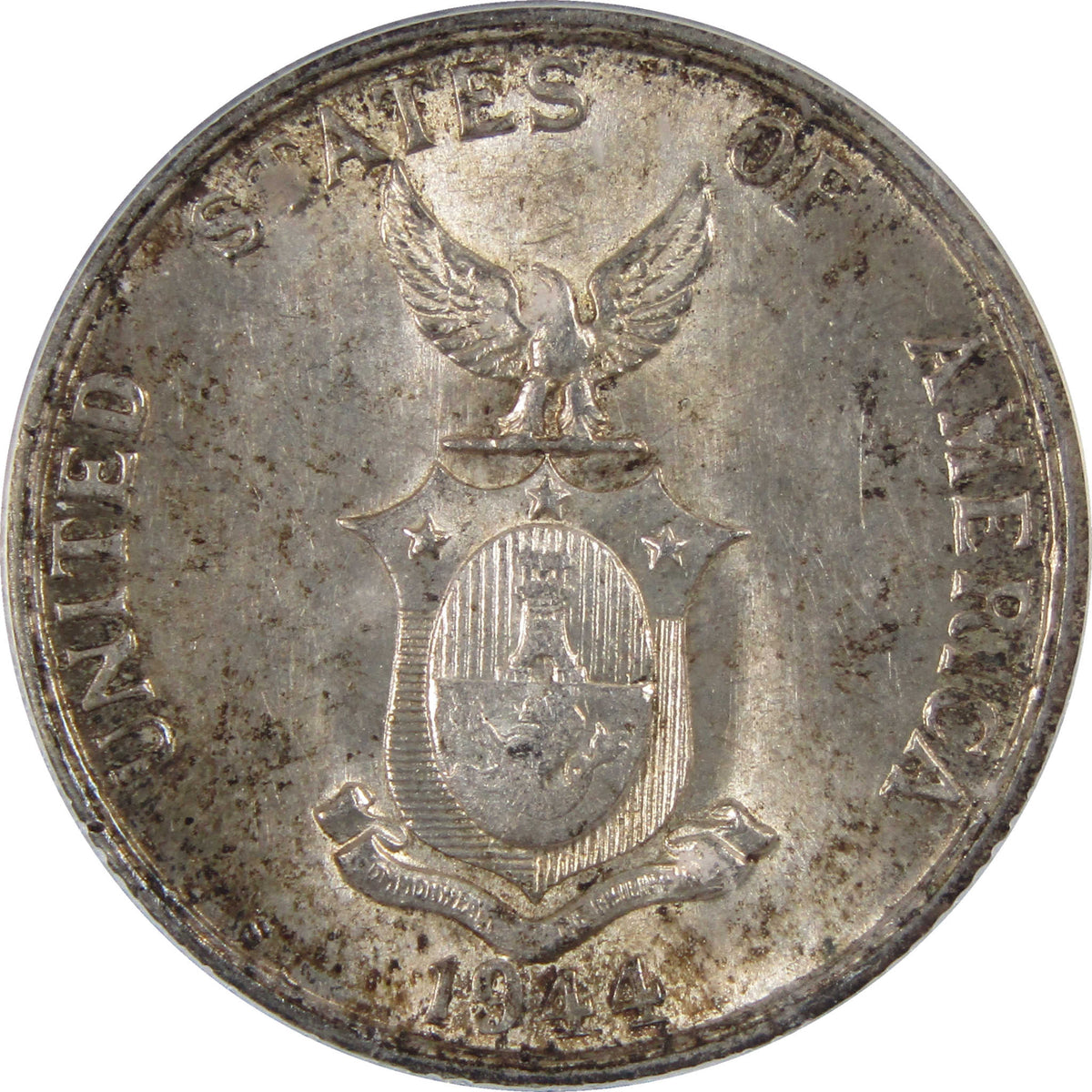 1944 S U.S. Philippines Silver Half Dollar MS 62 ICG SKU:I29088