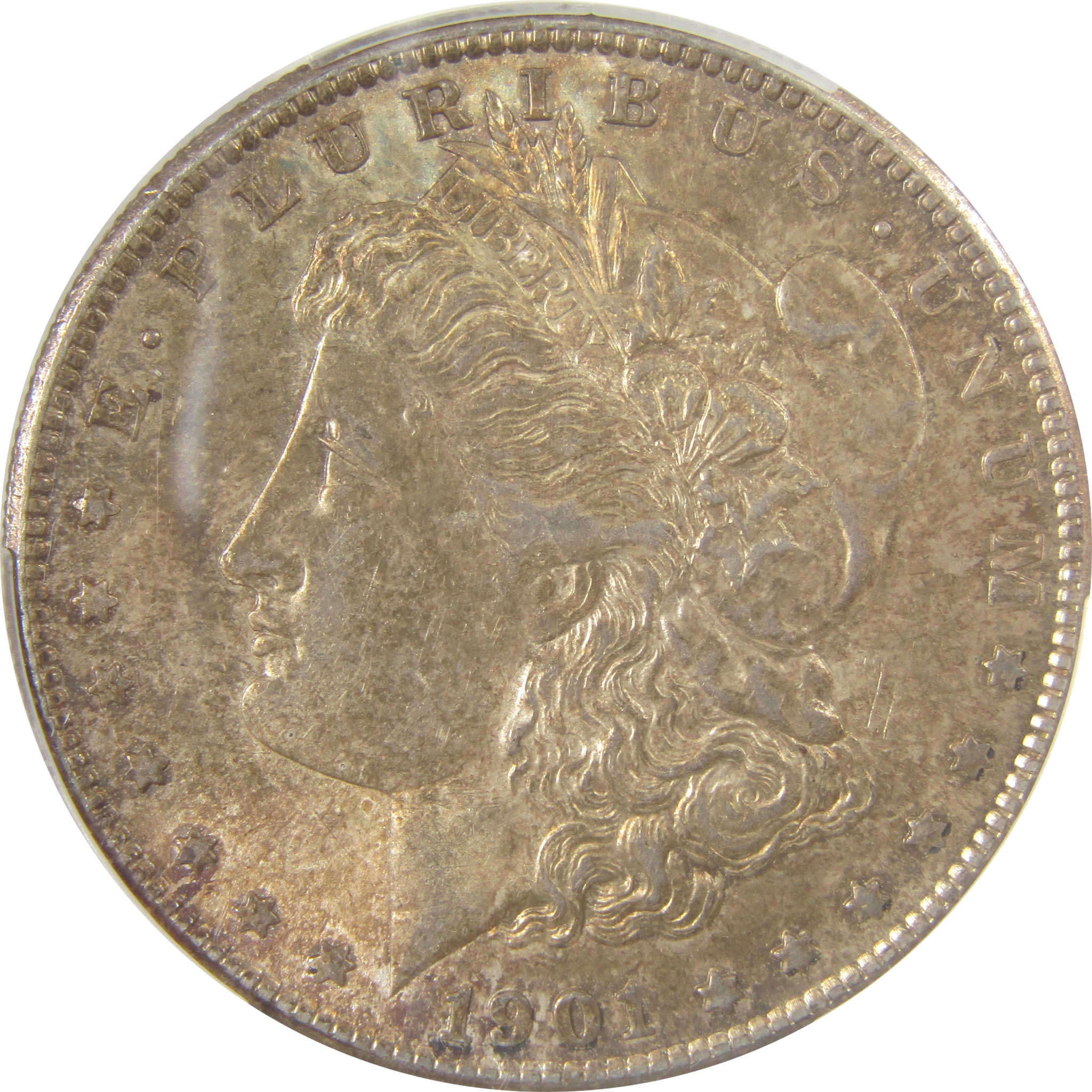 1901 S Morgan Silver Dollar AU 58 CAC $1 Coin Collectible SKU:I24409