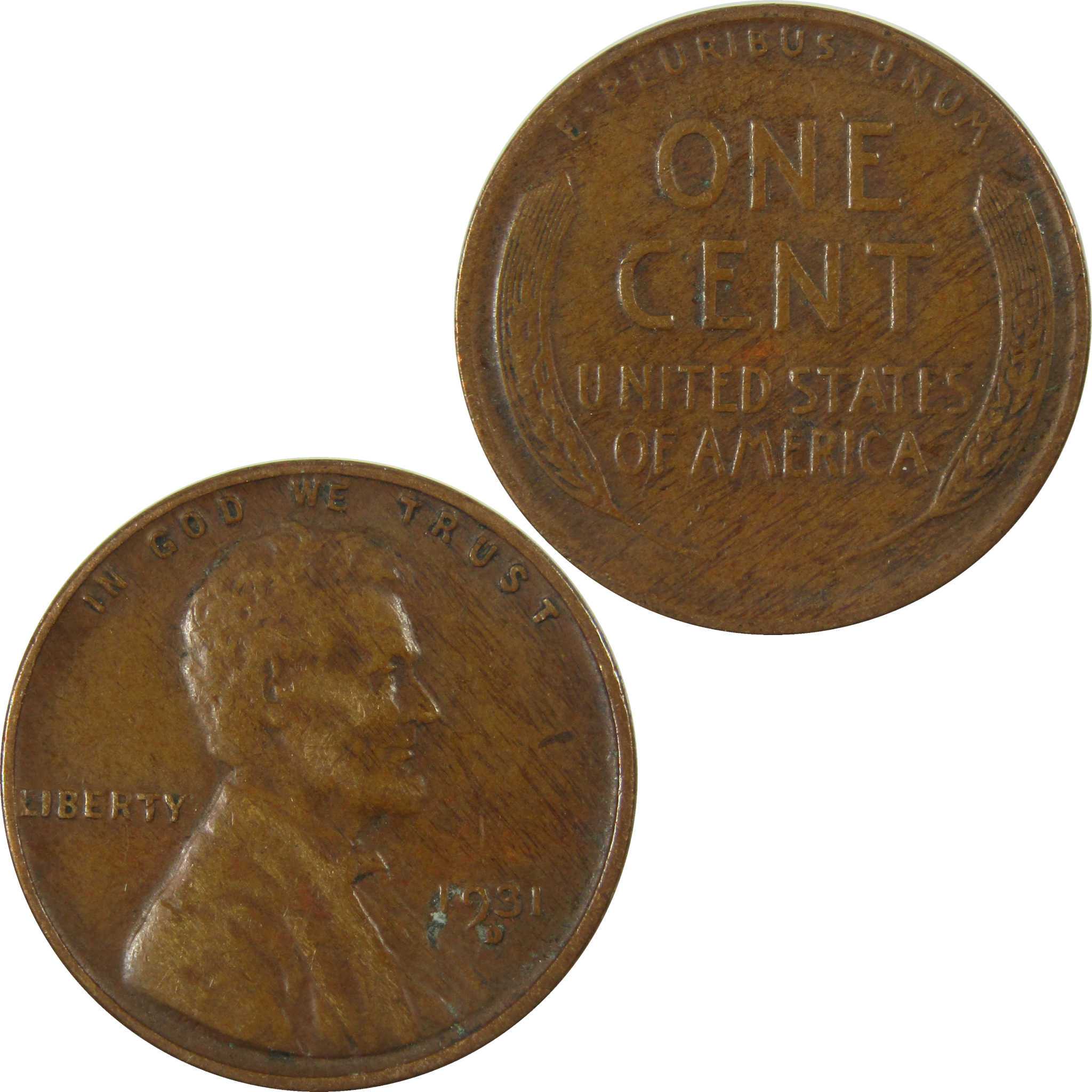 1931 D Lincoln Wheat Cent VF Very Fine Penny 1c Coin SKU:I27311