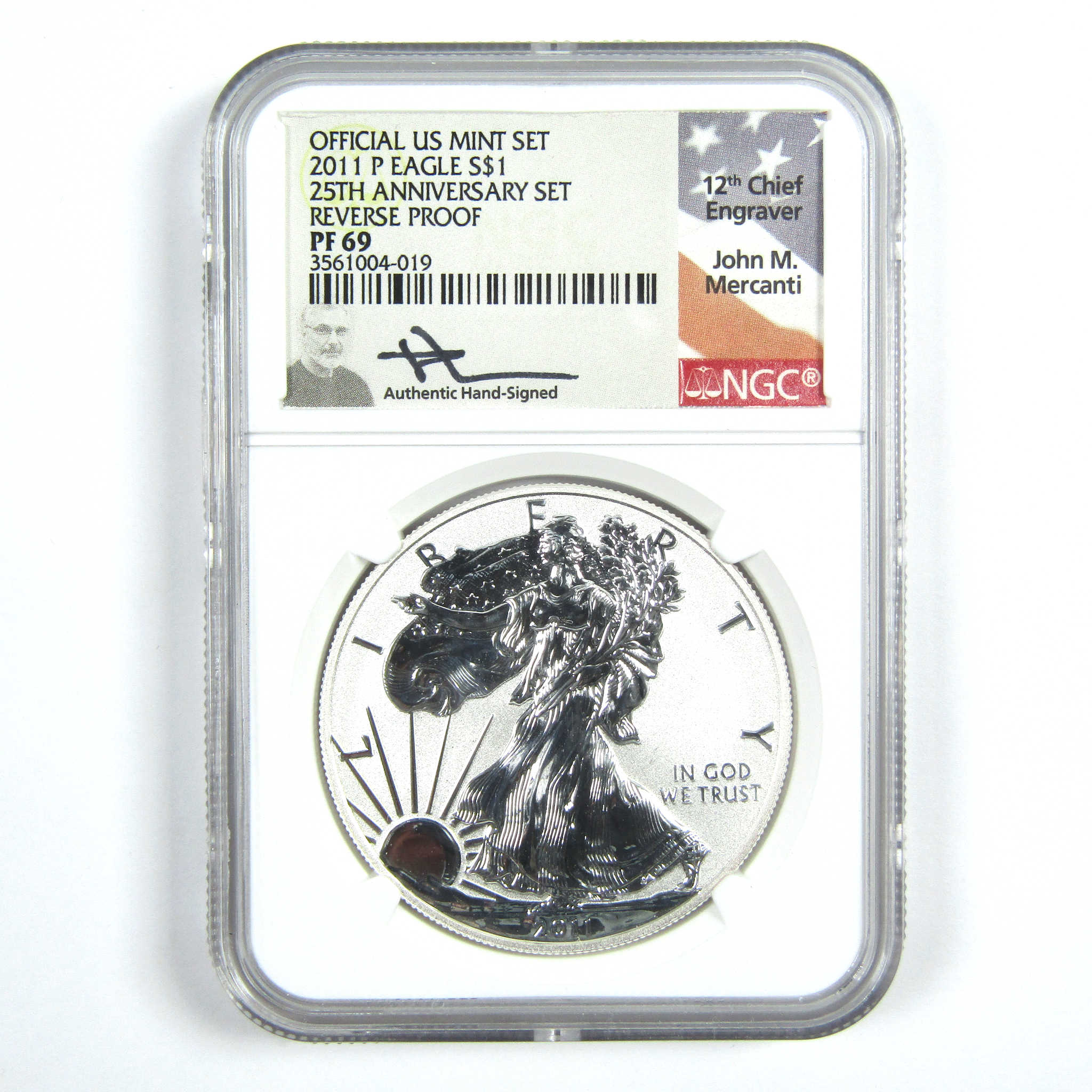 2011 P American Silver Eagle PF 69 NGC Reverse Proof SKU:CPC7034