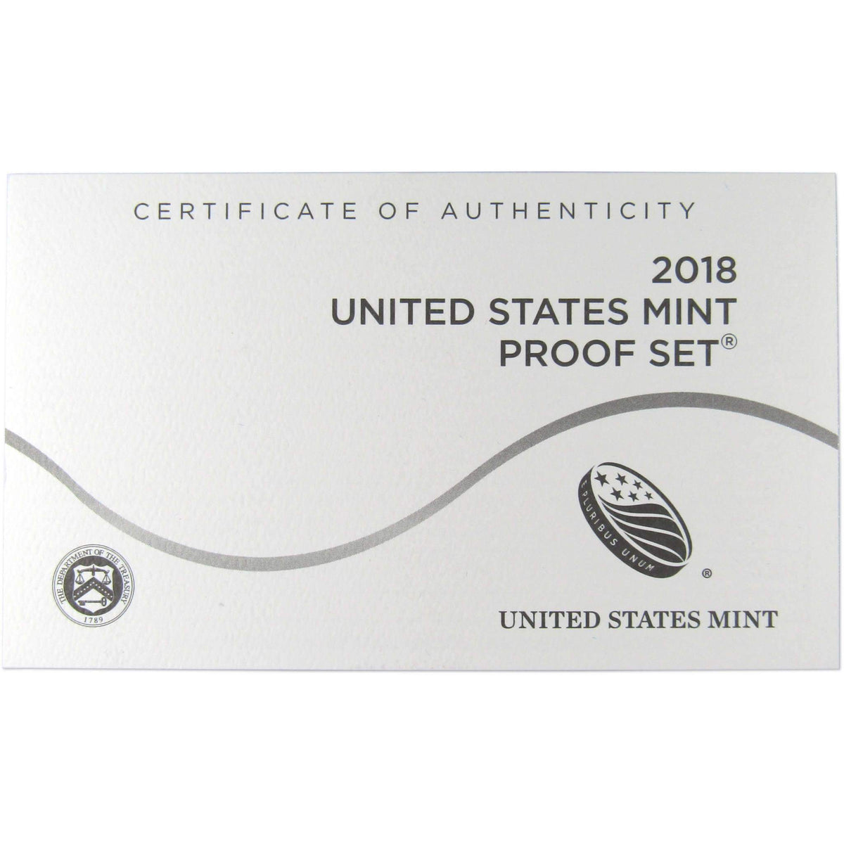 2018 Clad Proof Set U.S. Mint Original Government Packaging OGP COA