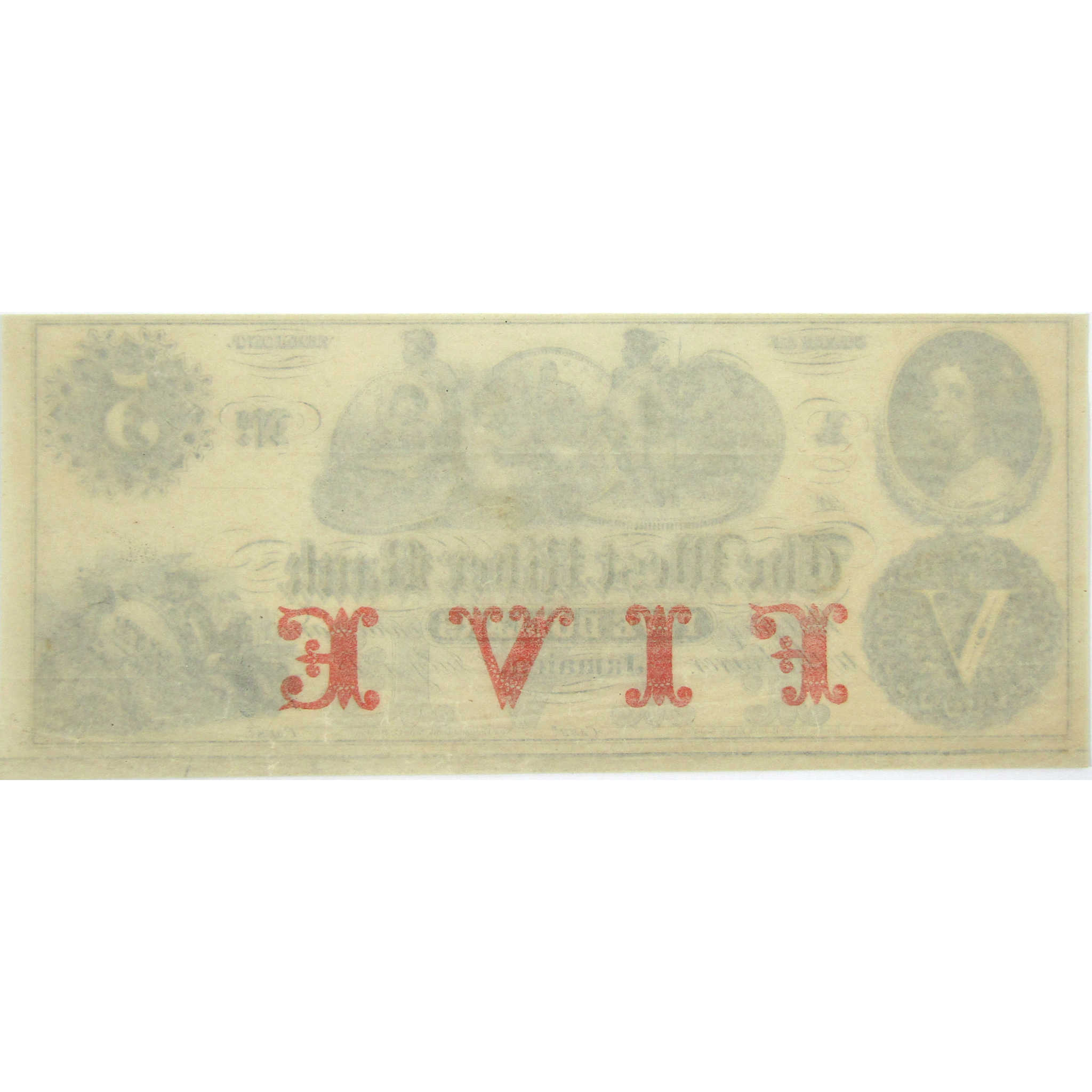 $5 Obsolete Note West River Bank Note Jamaica Vermont CU