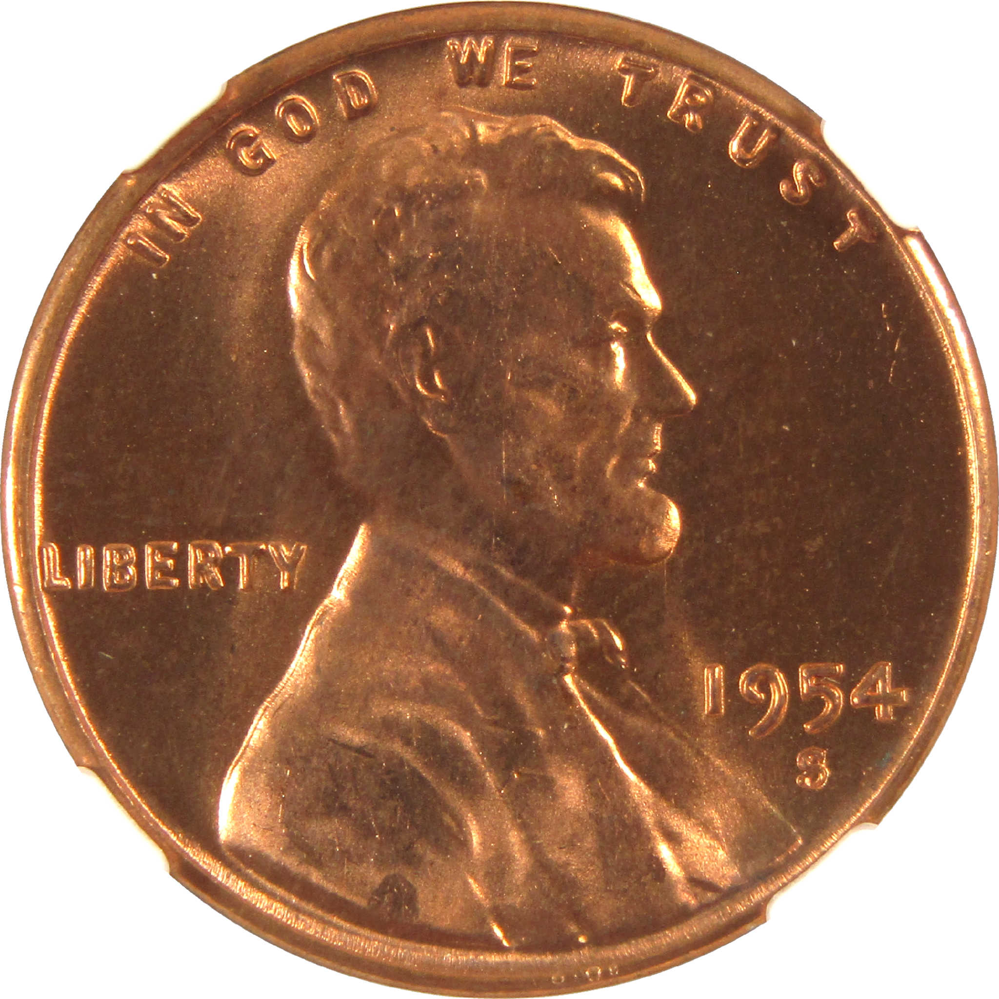 1954 S Lincoln Wheat Cent MS 66 RD NGC Penny 1c Unc SKU:I11578