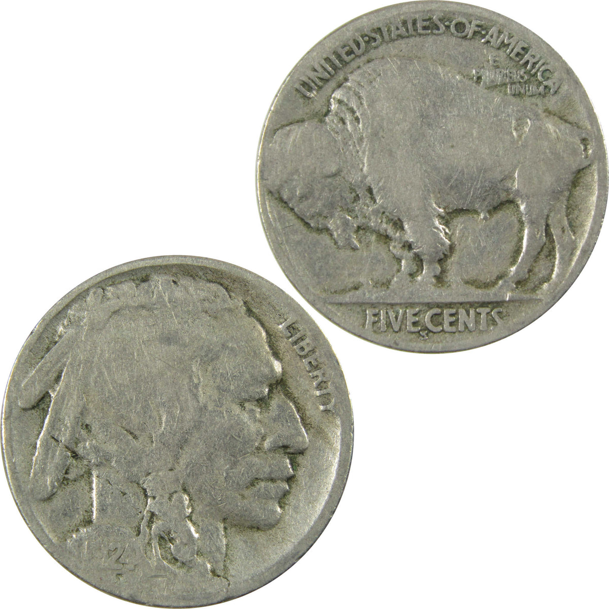 1924 S Indian Head Buffalo Nickel AG About Good 5c Coin SKU:I28608