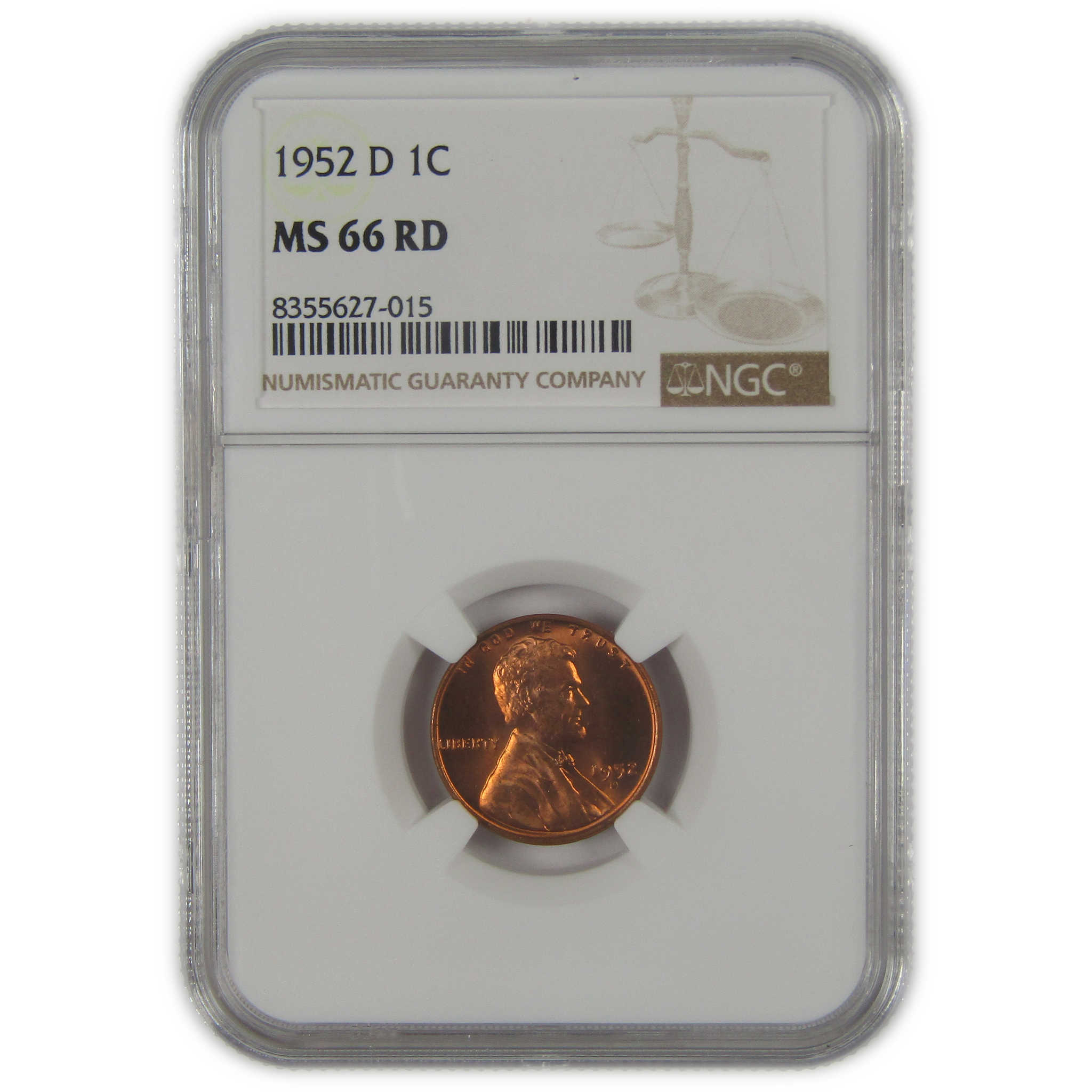 1952 D Lincoln Wheat Cent MS 66 RD NGC Penny Uncirculated SKU:I22642