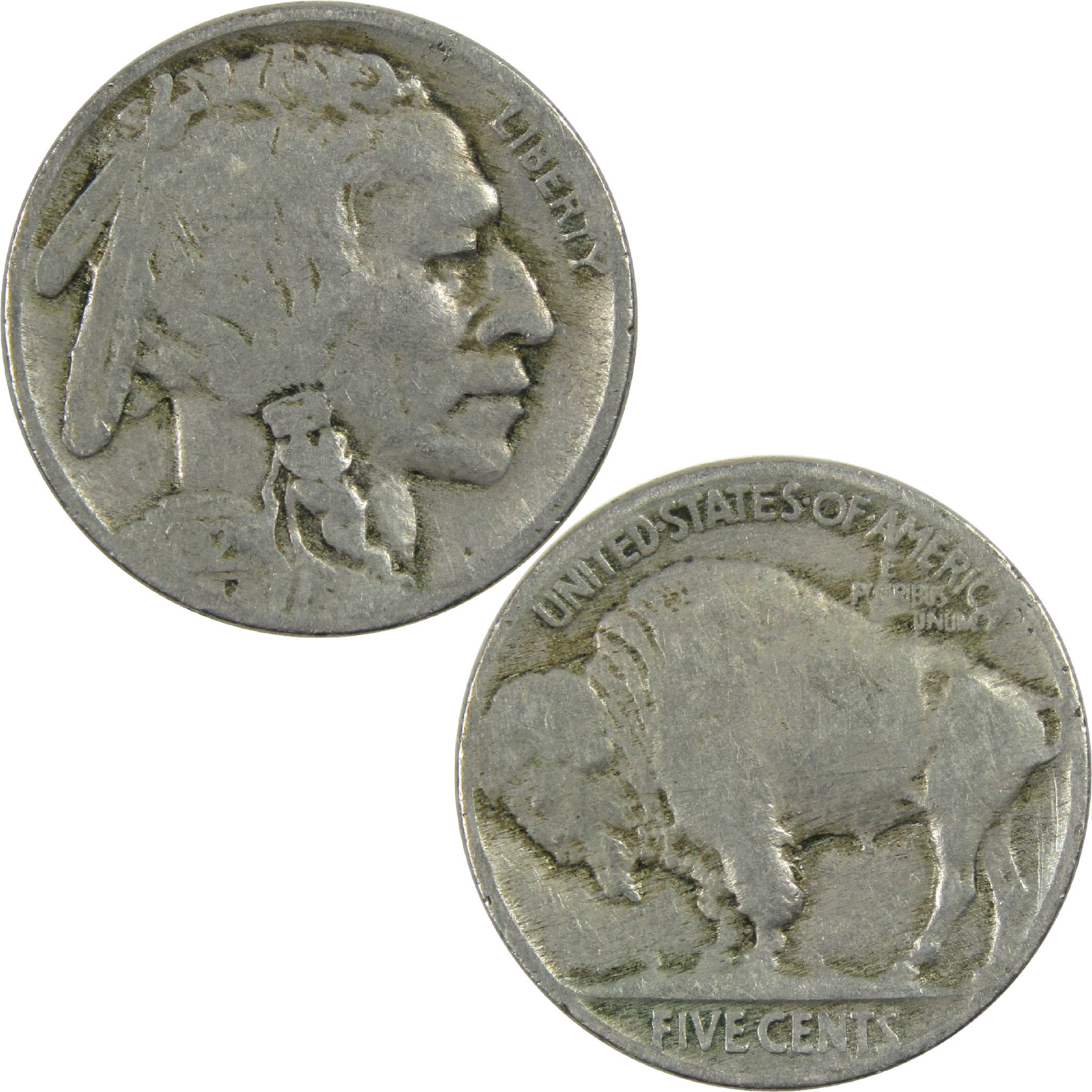 1921 Indian Head Buffalo Nickel VG Very Good 5c Coin SKU:I12608