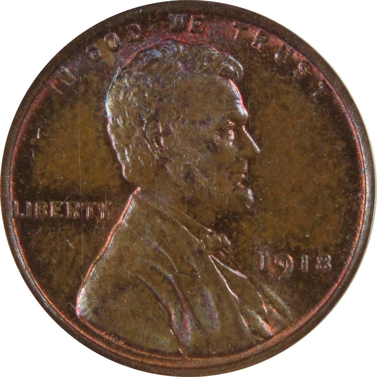 1918 Lincoln Wheat Cent MS 63 RB ANACS Penny 1c Coin SKU:I28752