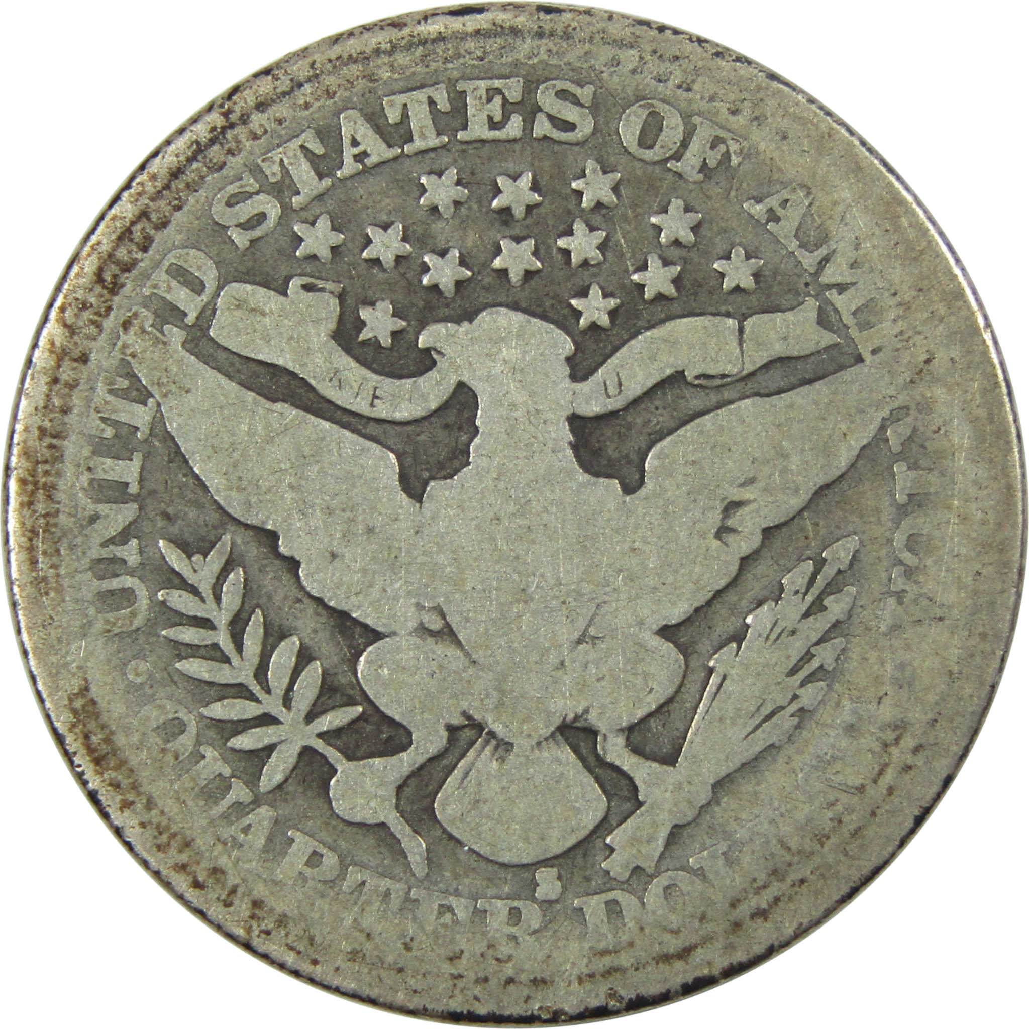 1914 S Barber Quarter AG About Good Silver 25c Coin SKU:I13987