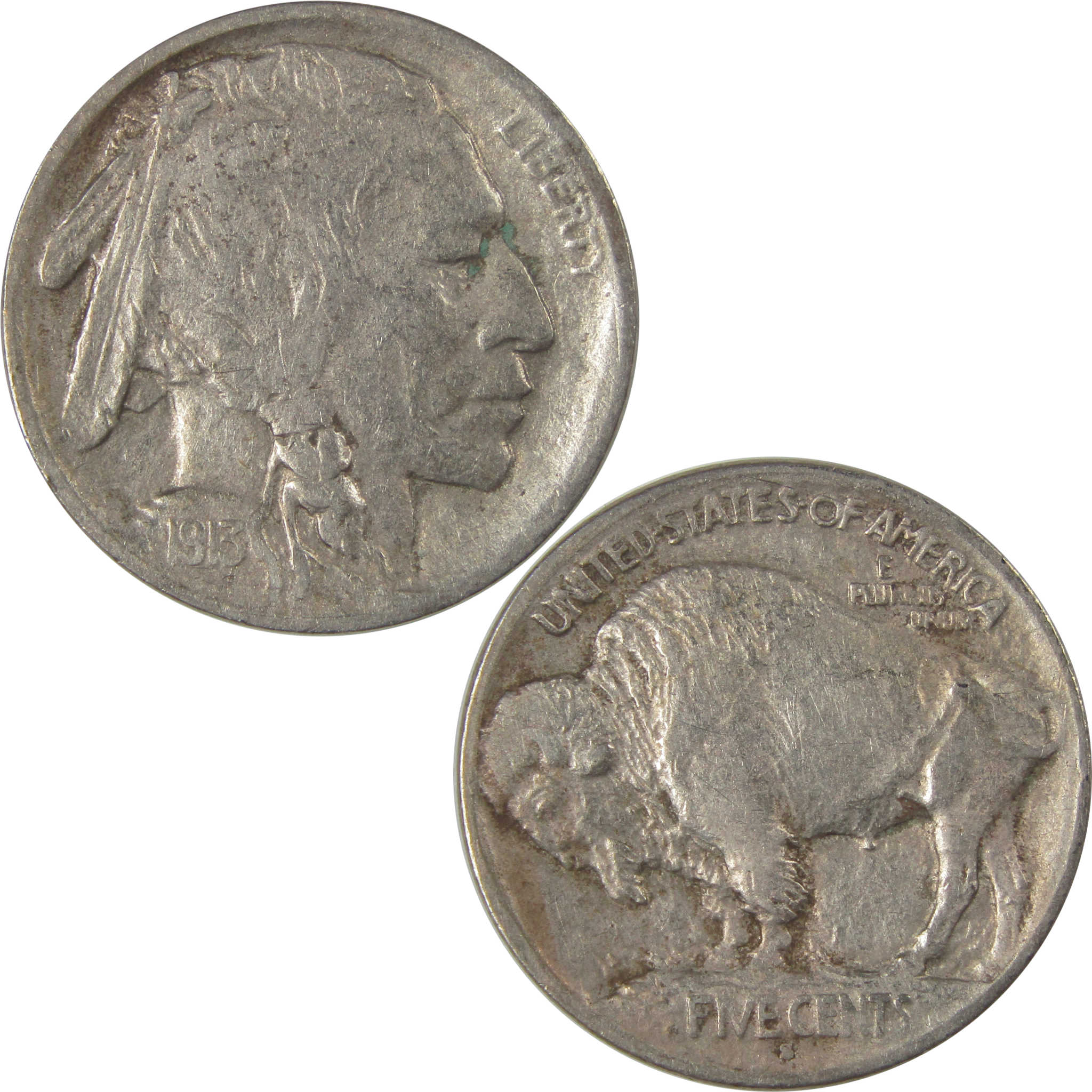 1913 S Type 1 Buffalo Nickel VF Very Fine Details 5c Coin SKU:I22888