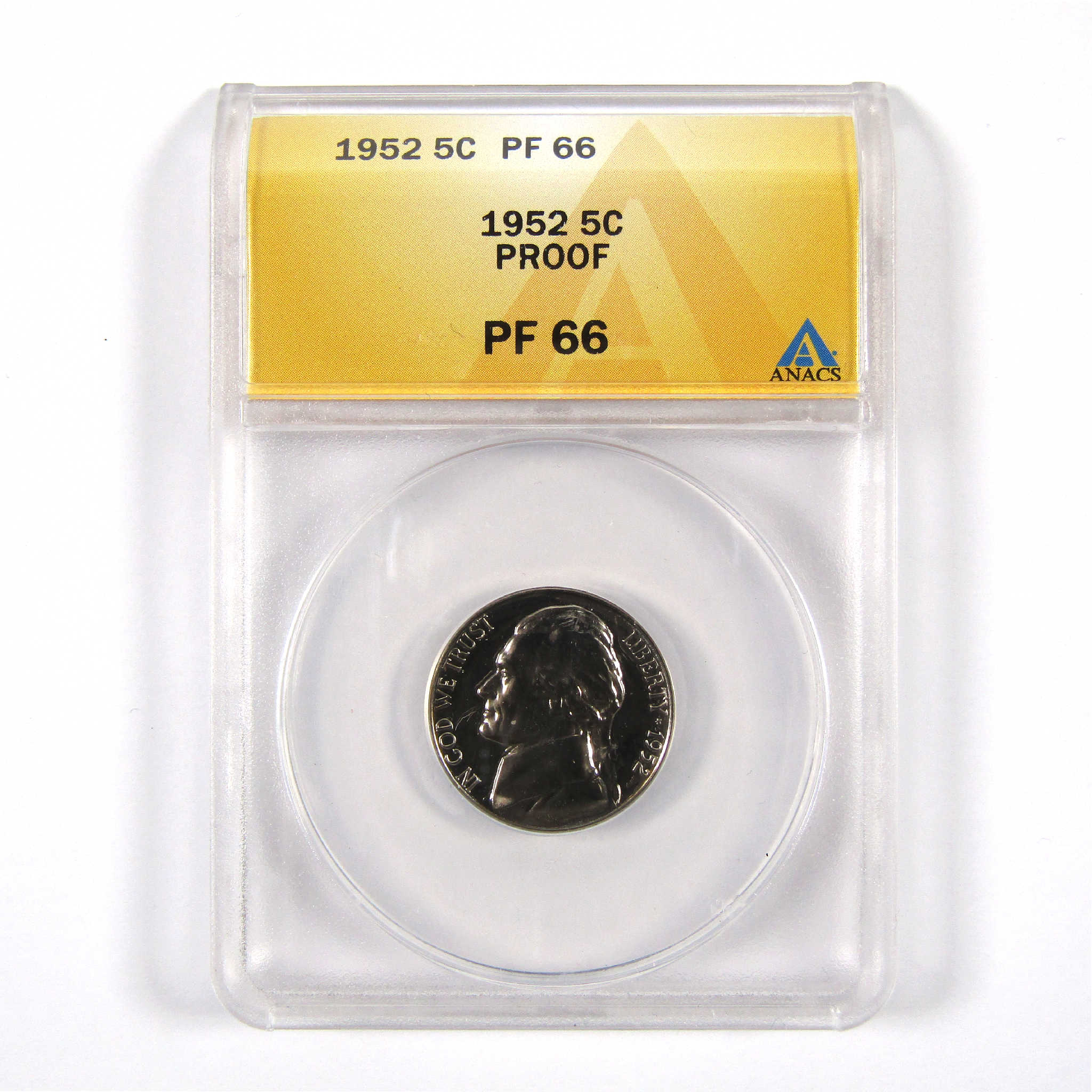 1952 Jefferson Nickel PF 66 ANACS 5c Proof Coin SKU:CPC4029