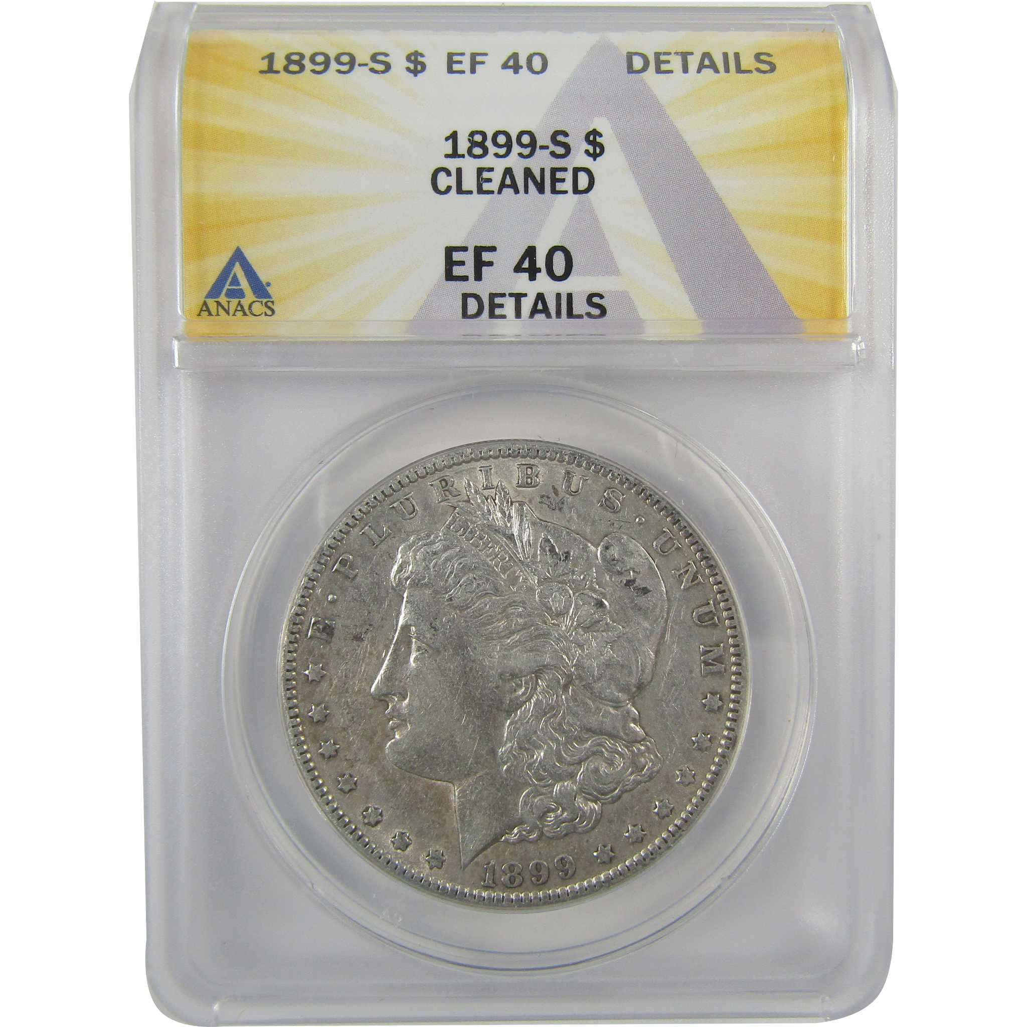 1899 S Morgan Dollar EF 40 Details ANACS Silver $1 Coin SKU:I19076 - Morgan coin - Morgan silver dollar - Morgan silver dollar for sale - Profile Coins &amp; Collectibles