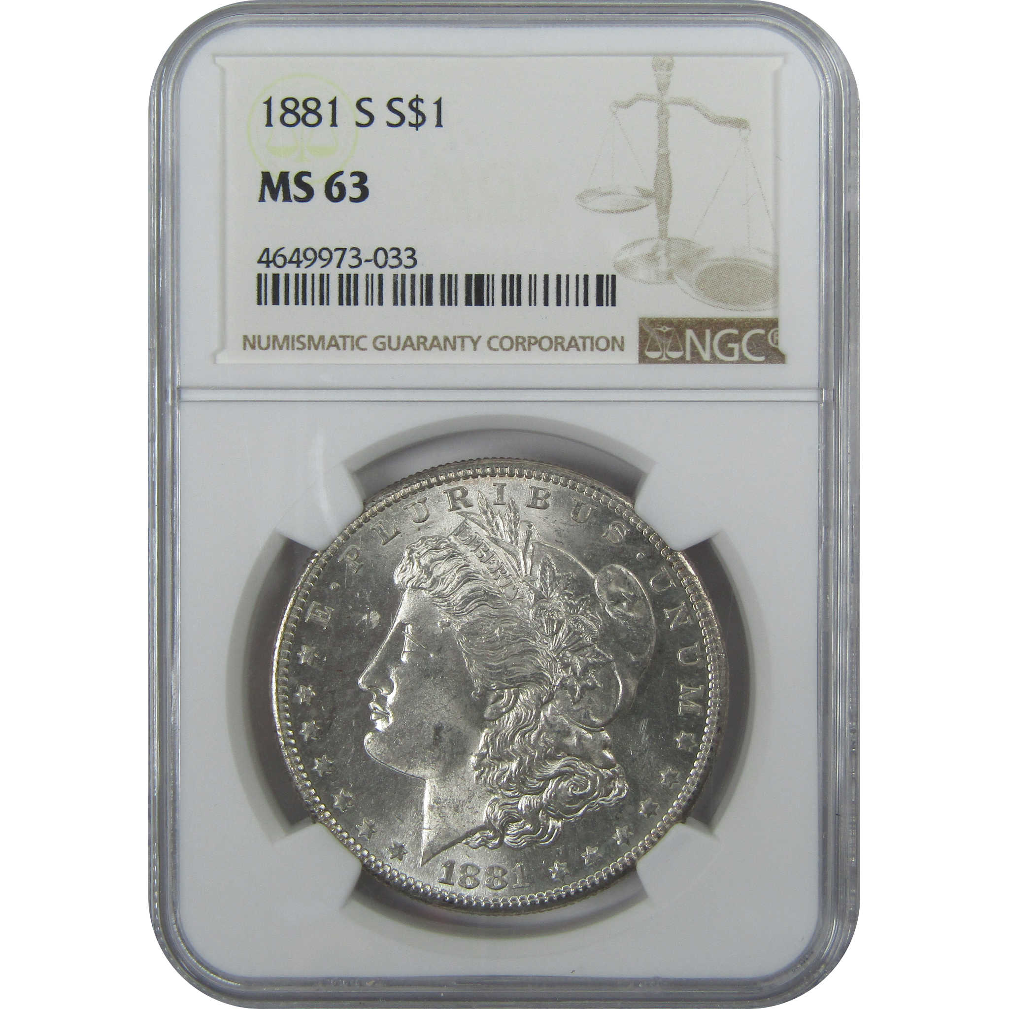 1881 S Morgan Dollar MS 63 NGC Silver $1 Uncirculated Coin SKU:I15770 - Morgan coin - Morgan silver dollar - Morgan silver dollar for sale - Profile Coins &amp; Collectibles