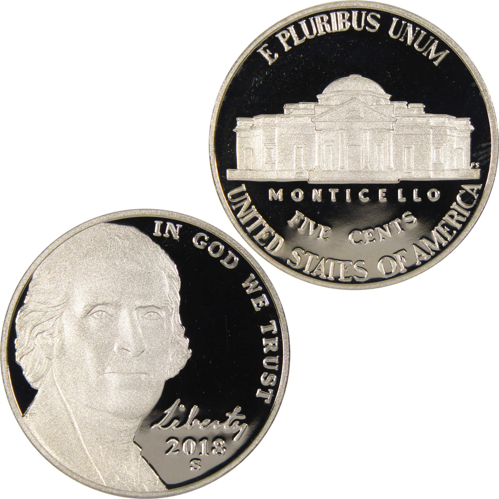 2018 S Jefferson Nickel 5c Proof Coin