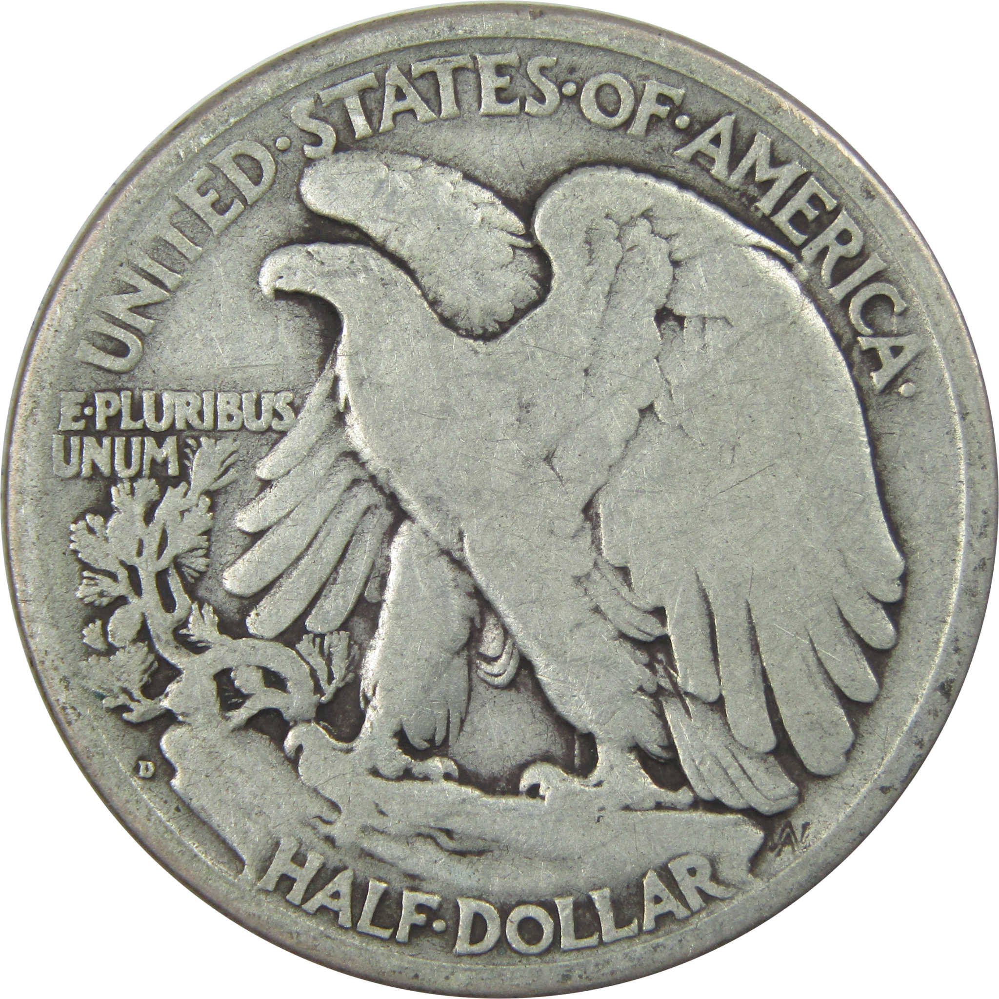 1918 D Liberty Walking Half Dollar VG Very Good Silver 50c SKU:I15271