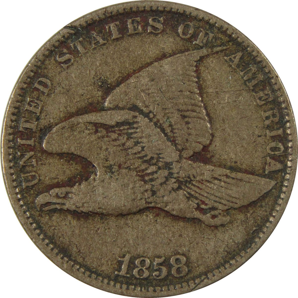 1858 Small Letters Flying Eagle Cent VF Very Fine 1c Coin SKU:I28618