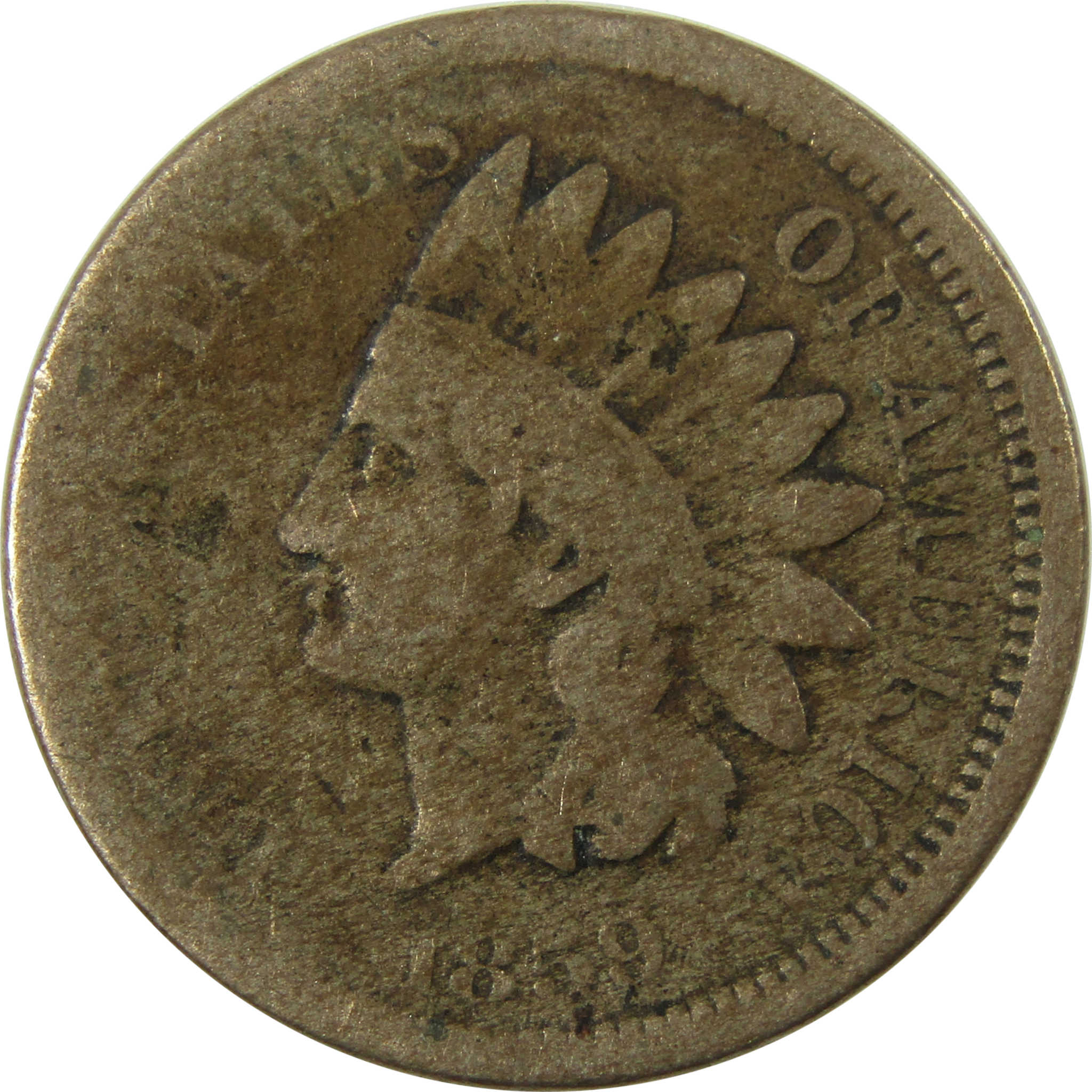 1859 Indian Head Cent AG About Good Penny 1c Coin SKU:CP1317