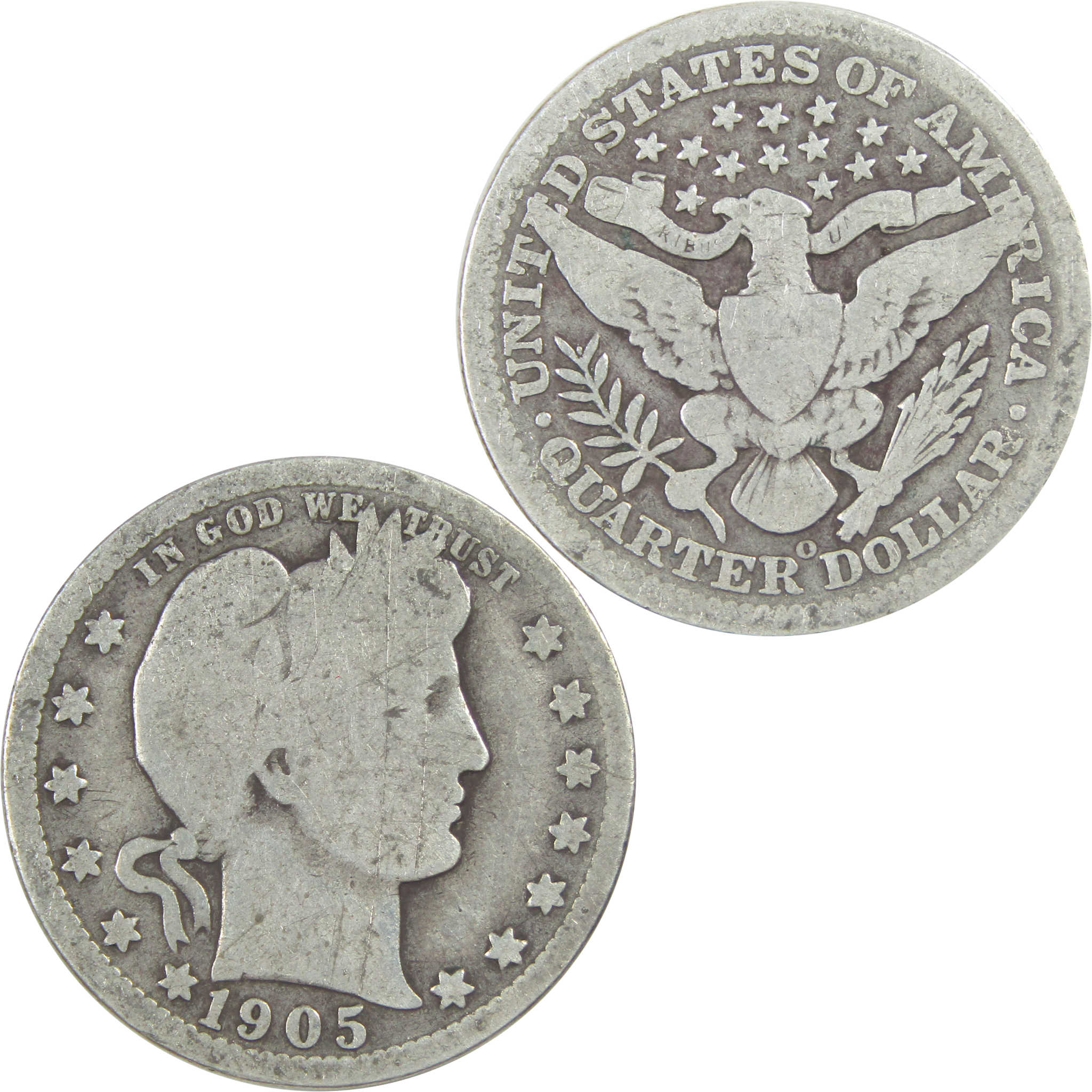 1905 O Barber Quarter AG About Good Silver 25c Coin SKU:I15550