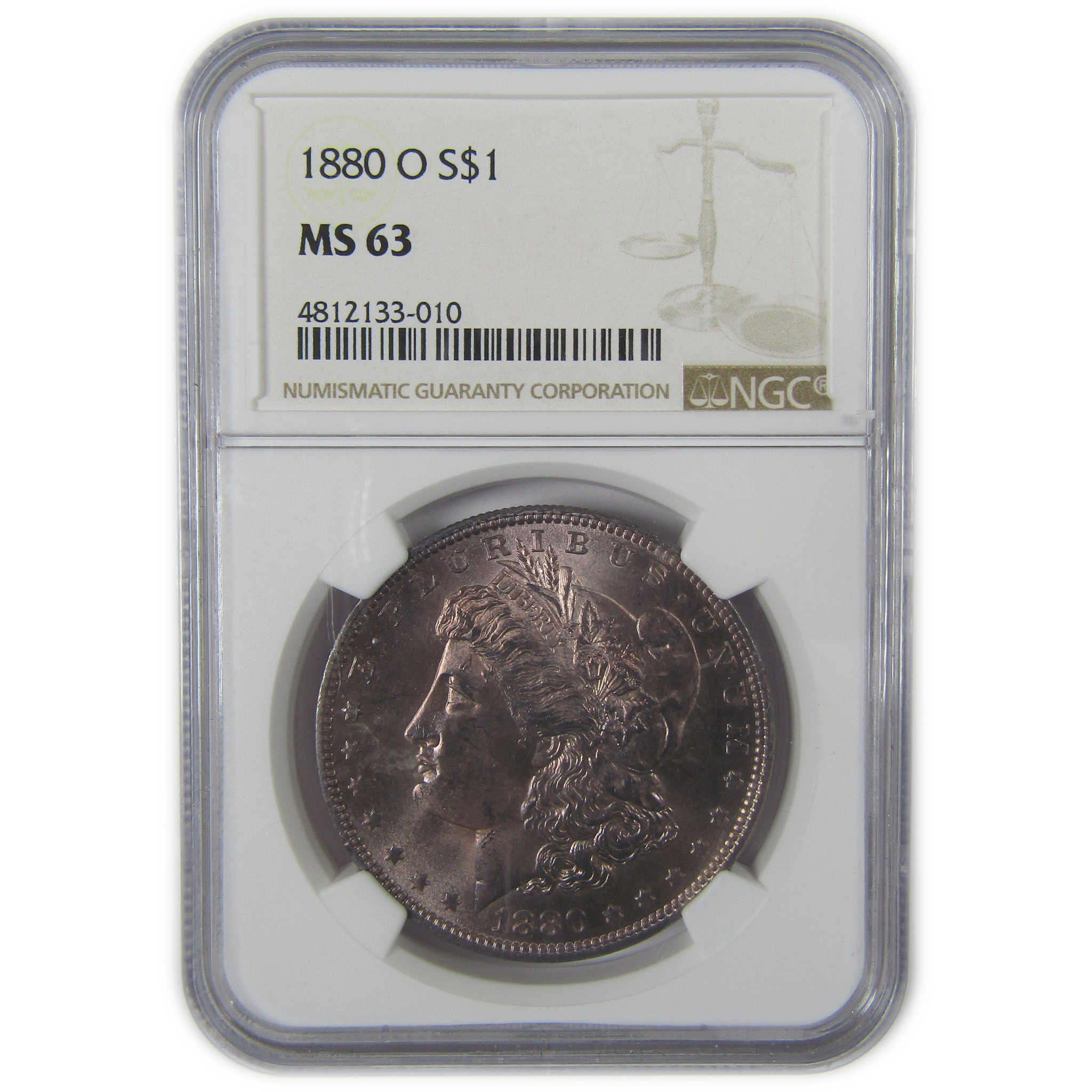 1880 O Morgan Dollar MS 63 NGC Silver Uncirculated Toned SKU:I23227
