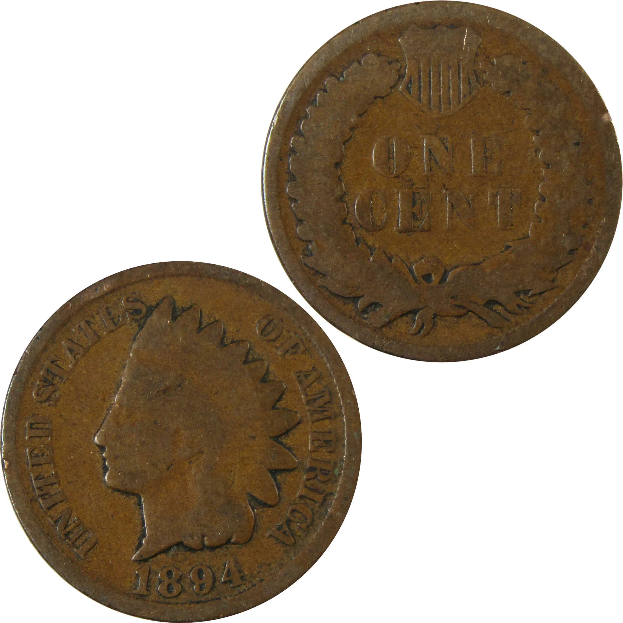 1894 Indian Head Cent G Good Penny 1c Coin Collectible SKU:I26546