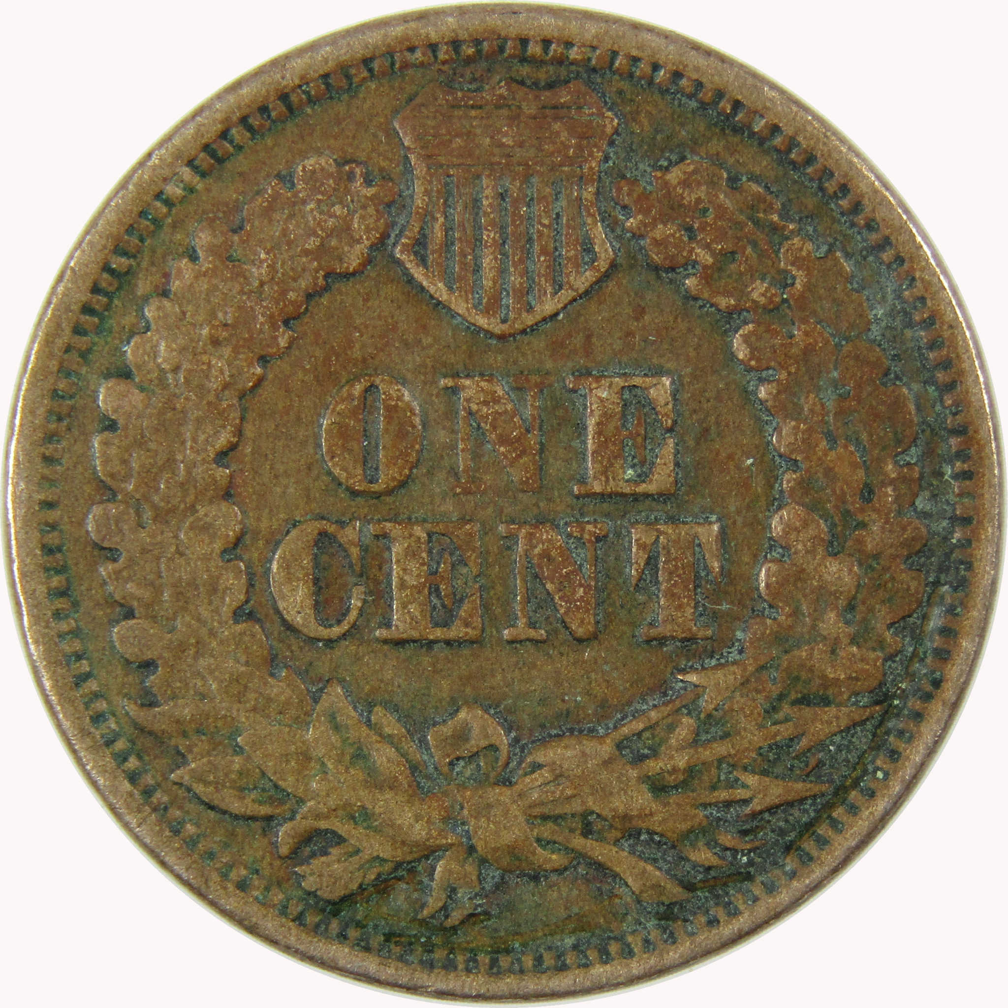 1863 Indian Head Cent F Fine Penny 1c Coin SKU:CP1109