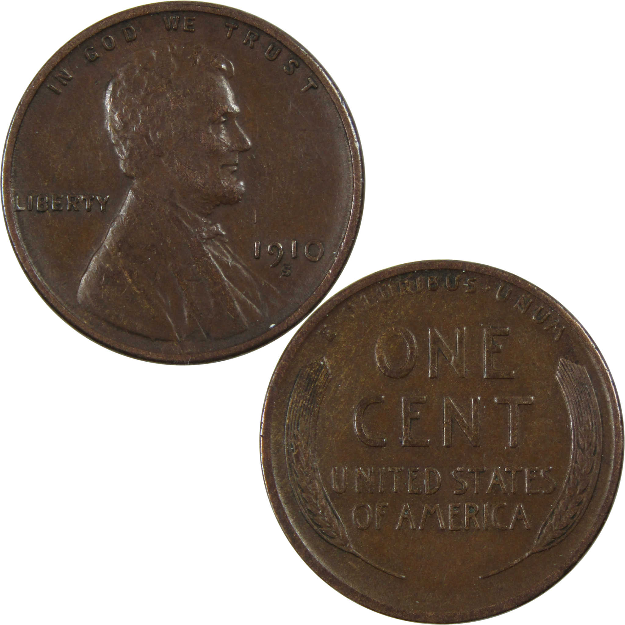 1910 S Lincoln Wheat Cent XF EF Extremely Fine Penny 1c SKU:I12430