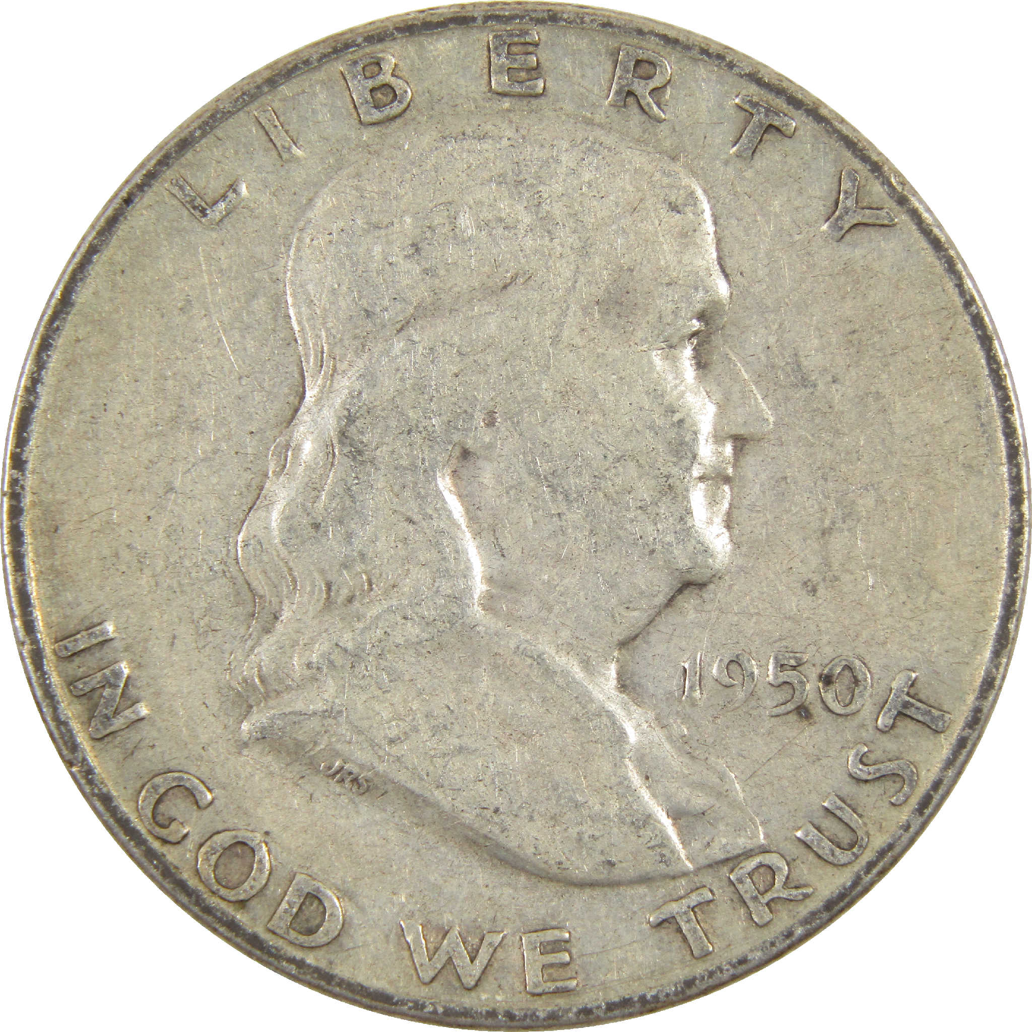 1950 D Franklin Half Dollar VG Very Good Silver 50c Coin