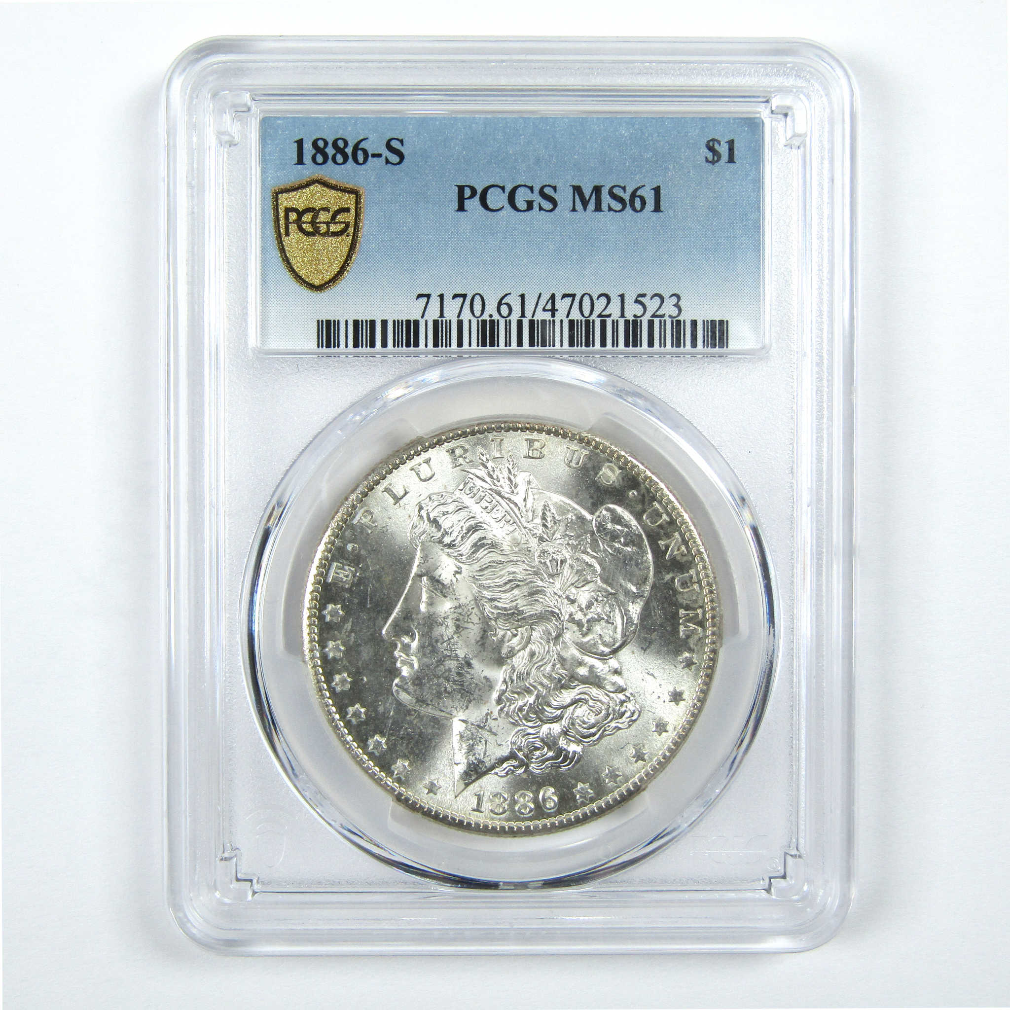 1886 S Morgan Dollar MS 61 PCGS Silver $1 Uncirculated Coin SKU:I13387
