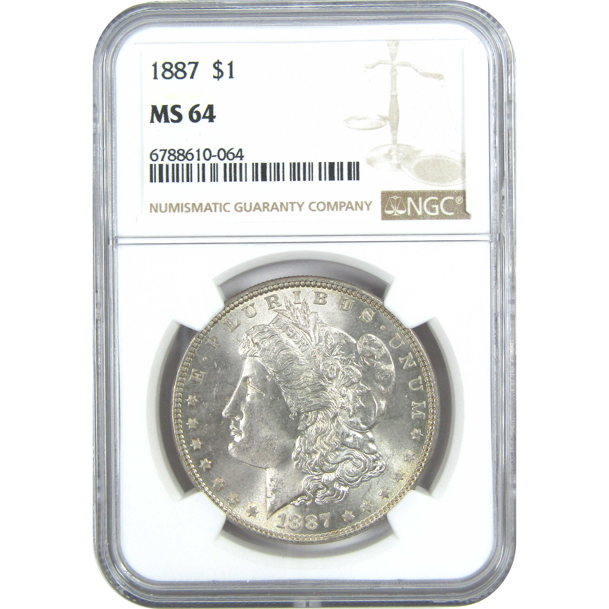 1887 Morgan Dollar MS 64 NGC Silver $1 Uncirculated Coin SKU:I15687 - Morgan coin - Morgan silver dollar - Morgan silver dollar for sale - Profile Coins &amp; Collectibles