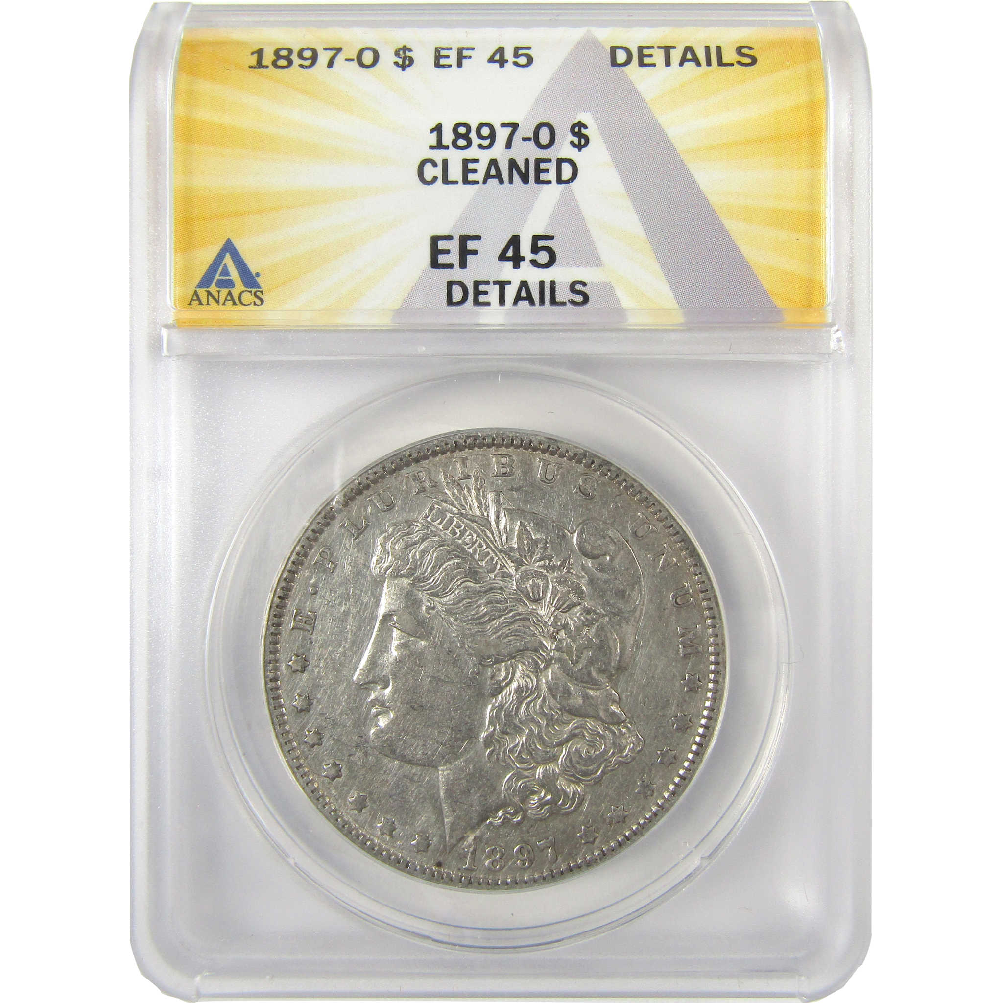 1897 O Morgan Dollar EF 45 Details ANACS Silver $1 Coin SKU:I19243 - Morgan coin - Morgan silver dollar - Morgan silver dollar for sale - Profile Coins &amp; Collectibles