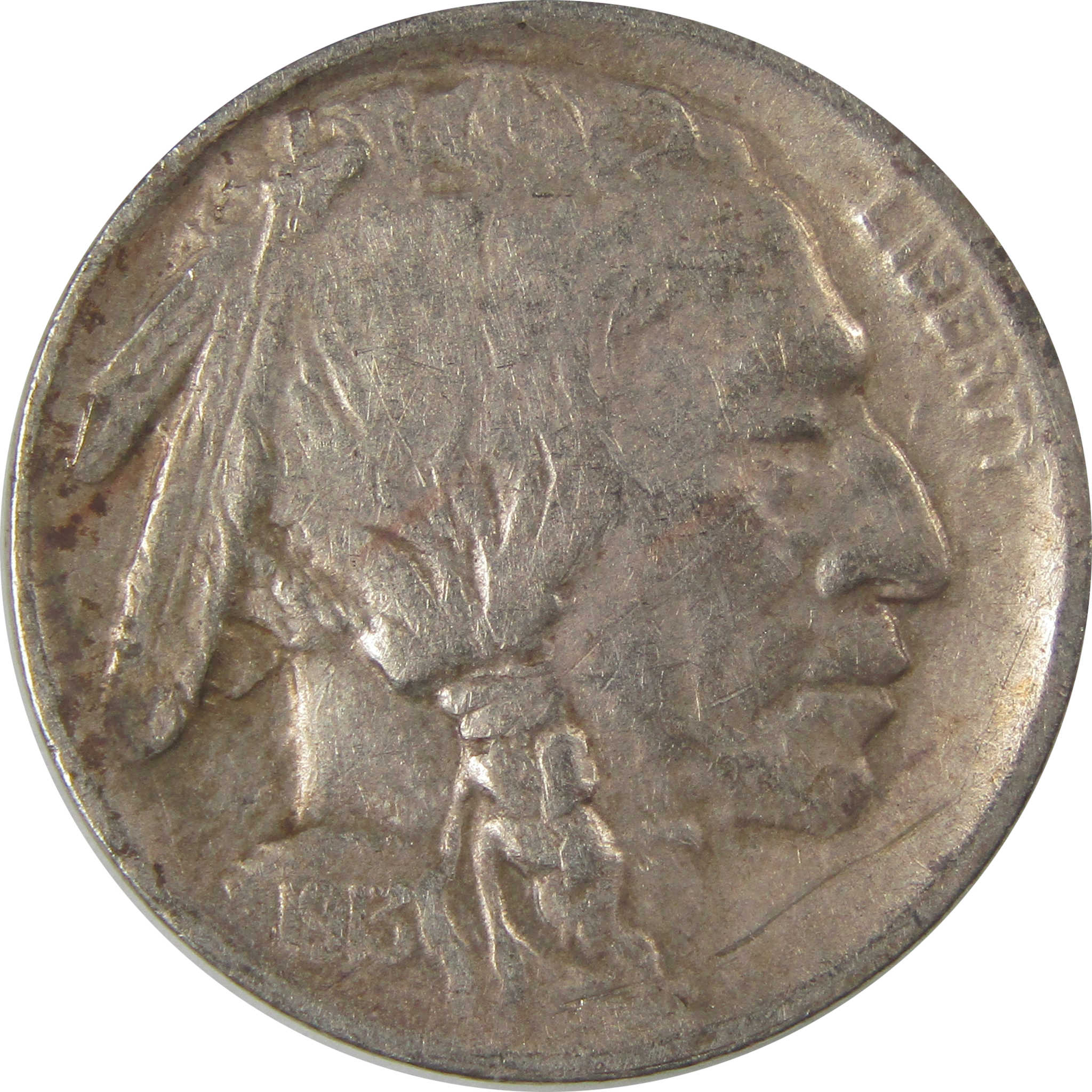 1913 S Type 1 Indian Head Buffalo Nickel F Fine Details SKU:I22894